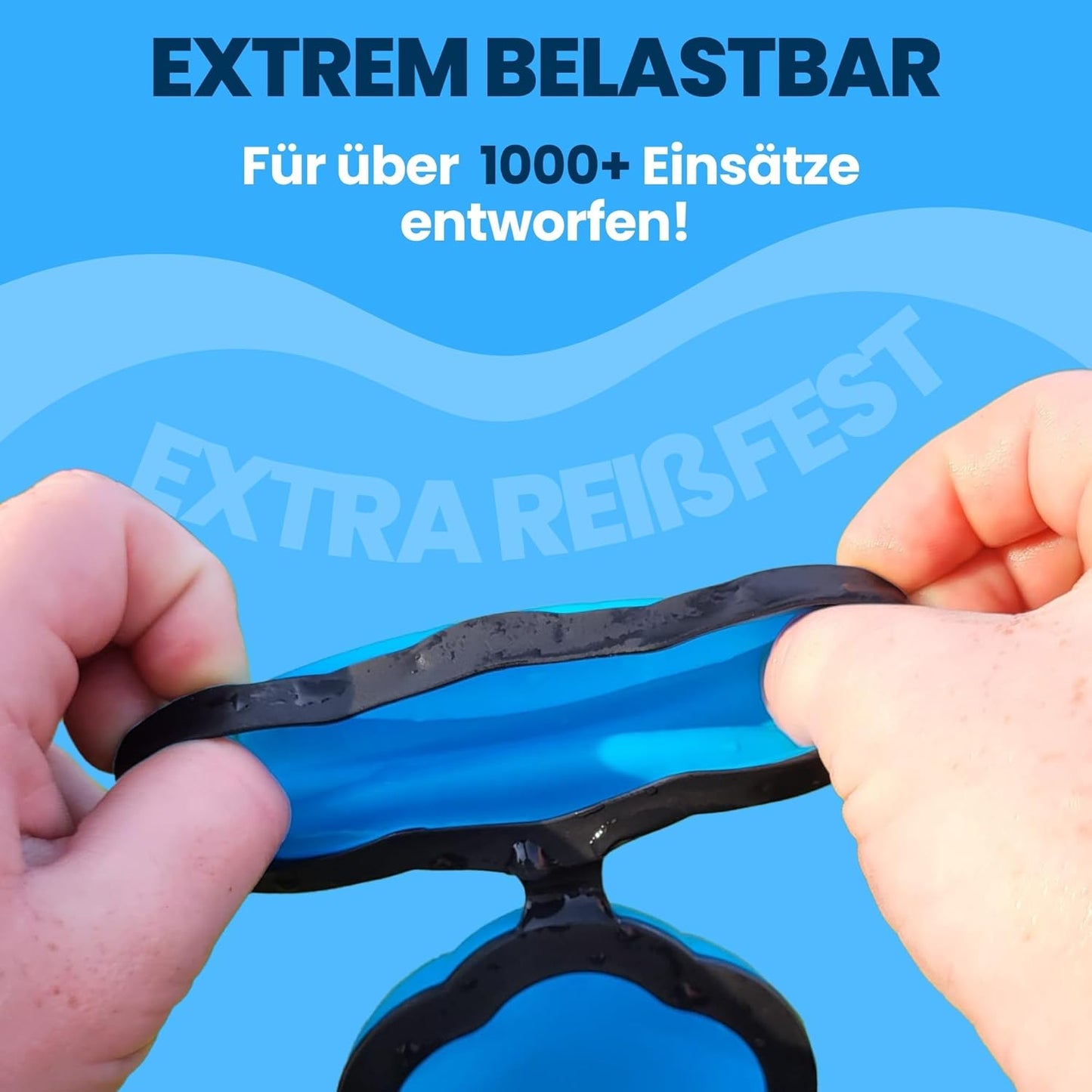 Wiederverwendbare Wasserbomben, 12 Stück, Blau + Orange