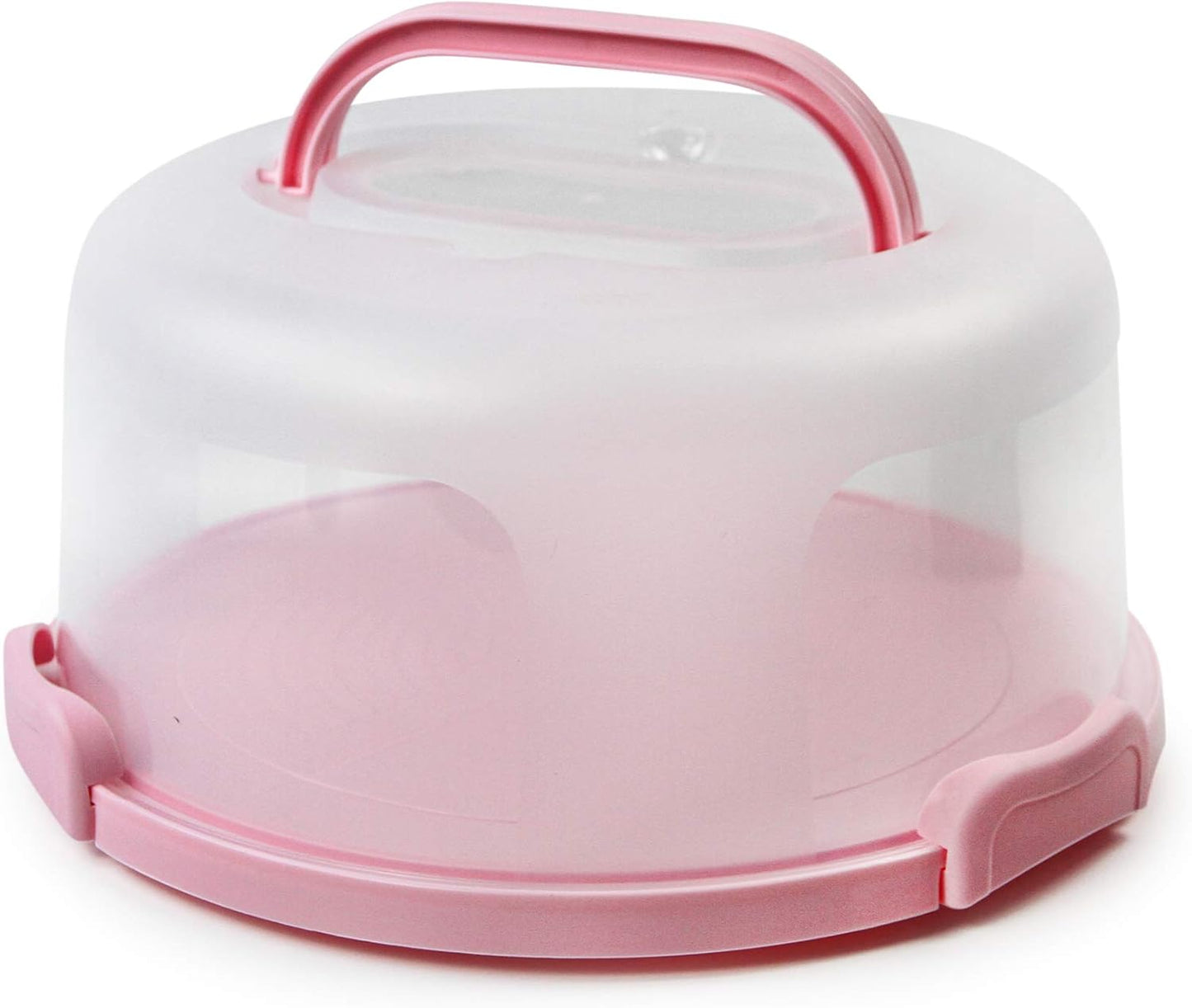 Runder Tortenbutler mit Tragegriff, Rosa