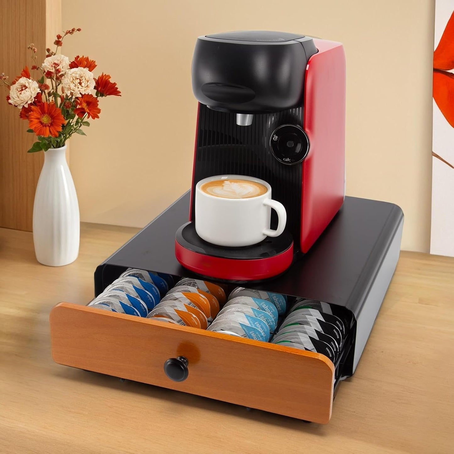 Schubladenbox für 64 Tassimo Kapseln