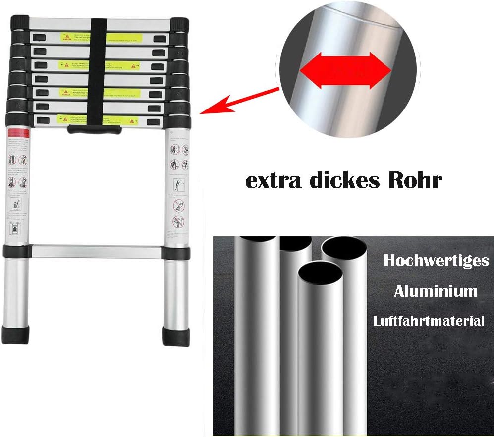 Teleskopleiter 2,6 m, 2.6m Gerade Leiter