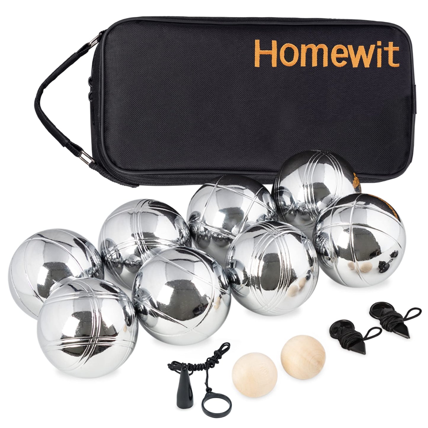 Boccia-Set mit 8 Metallkugeln & Zubehör