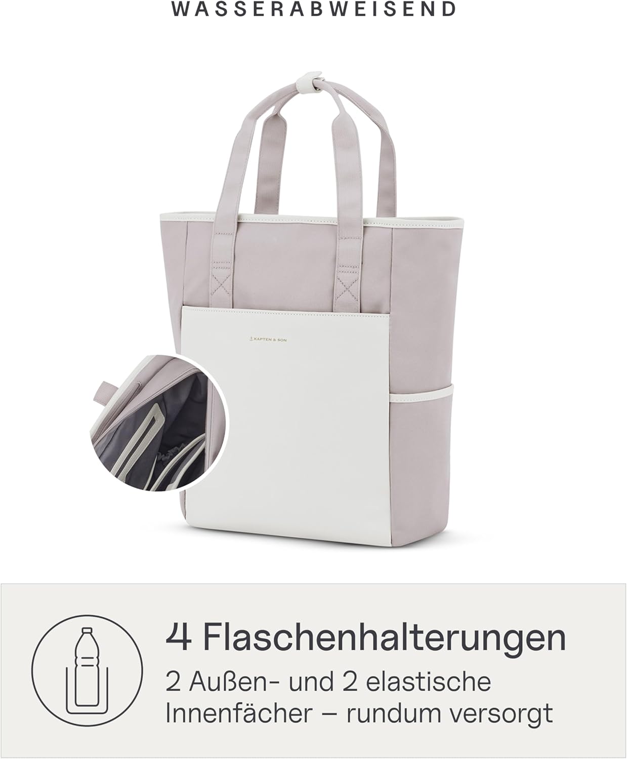 Wickelrucksack mit Kulturtasche und Wickelunterlage, Muted Clay 18 L