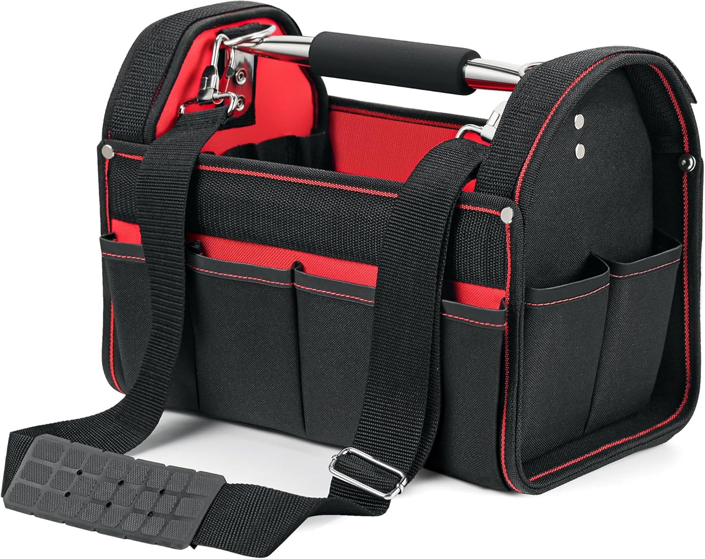 Werkzeugtasche XL mit Schultergurt und Fächern, 44x22x25 cm
