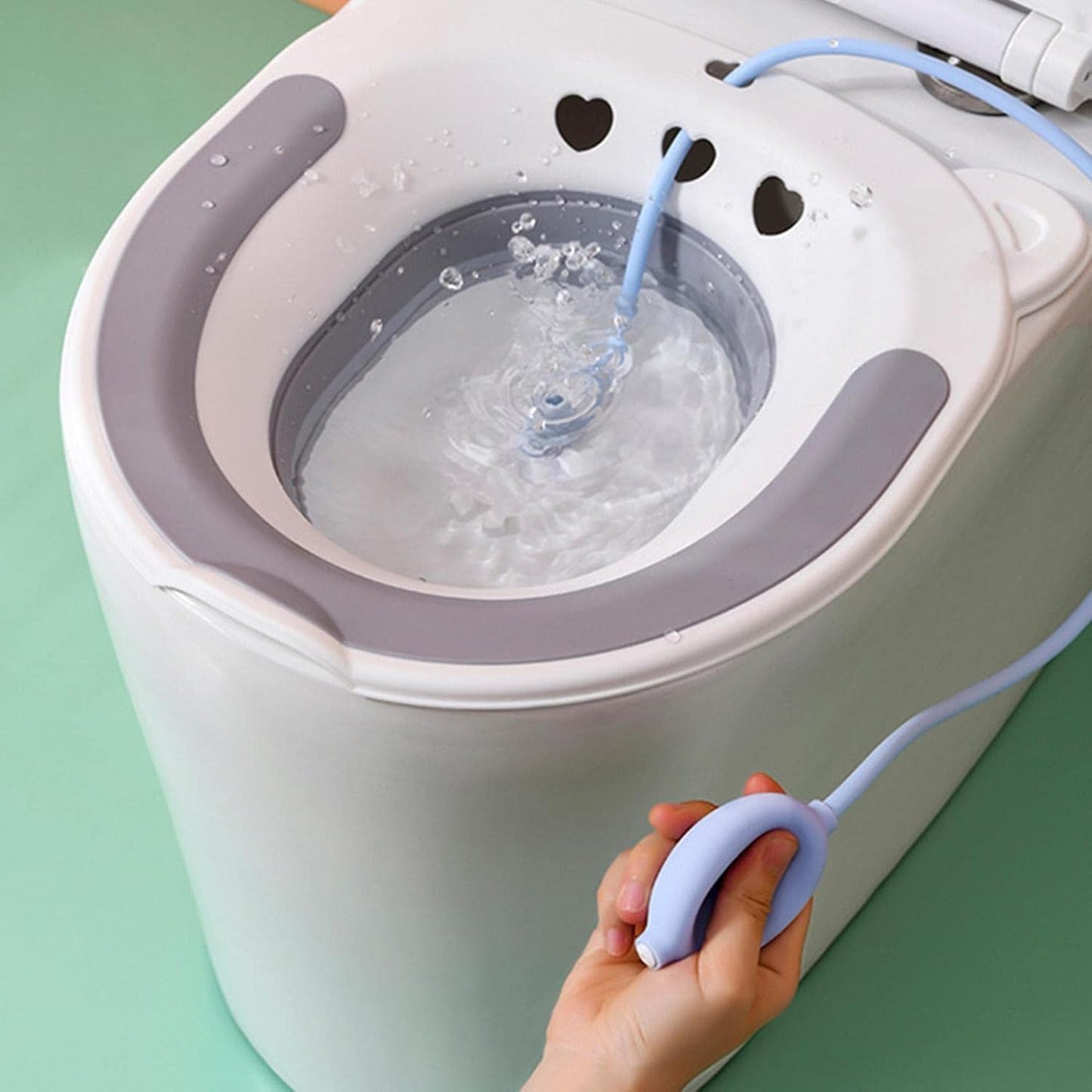 Faltbare Sitzbadewanne, Grau