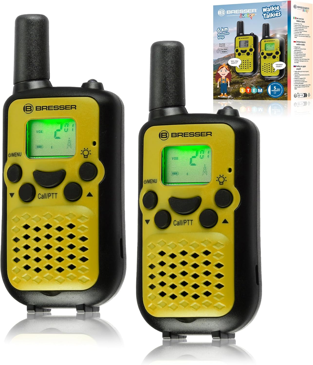 Walkie-Talkie Set für Kinder, Walkie-Talkie Set Gelb