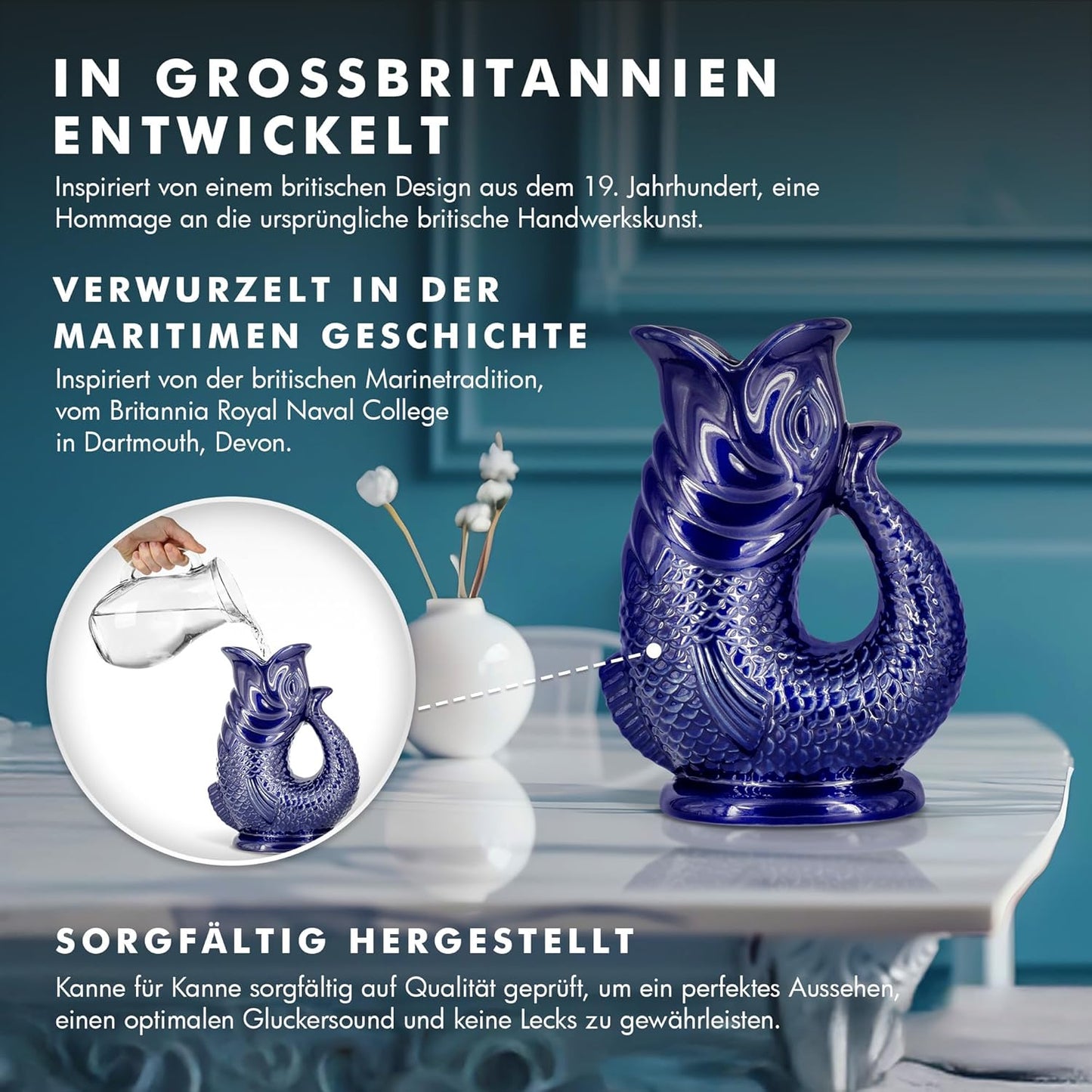 Wasserkaraffe in Fischform