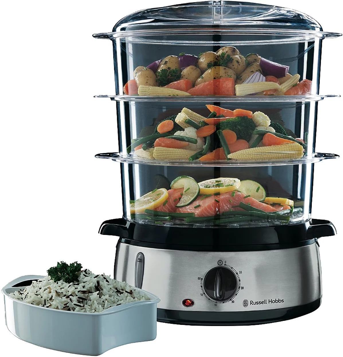 Dampfgarer mit Timer & Abschaltautomatik, 9 Liter