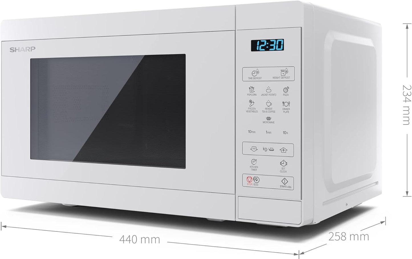 Mikrowelle YC-MS02E-C mit Auftaufunktion, Kristallweiß