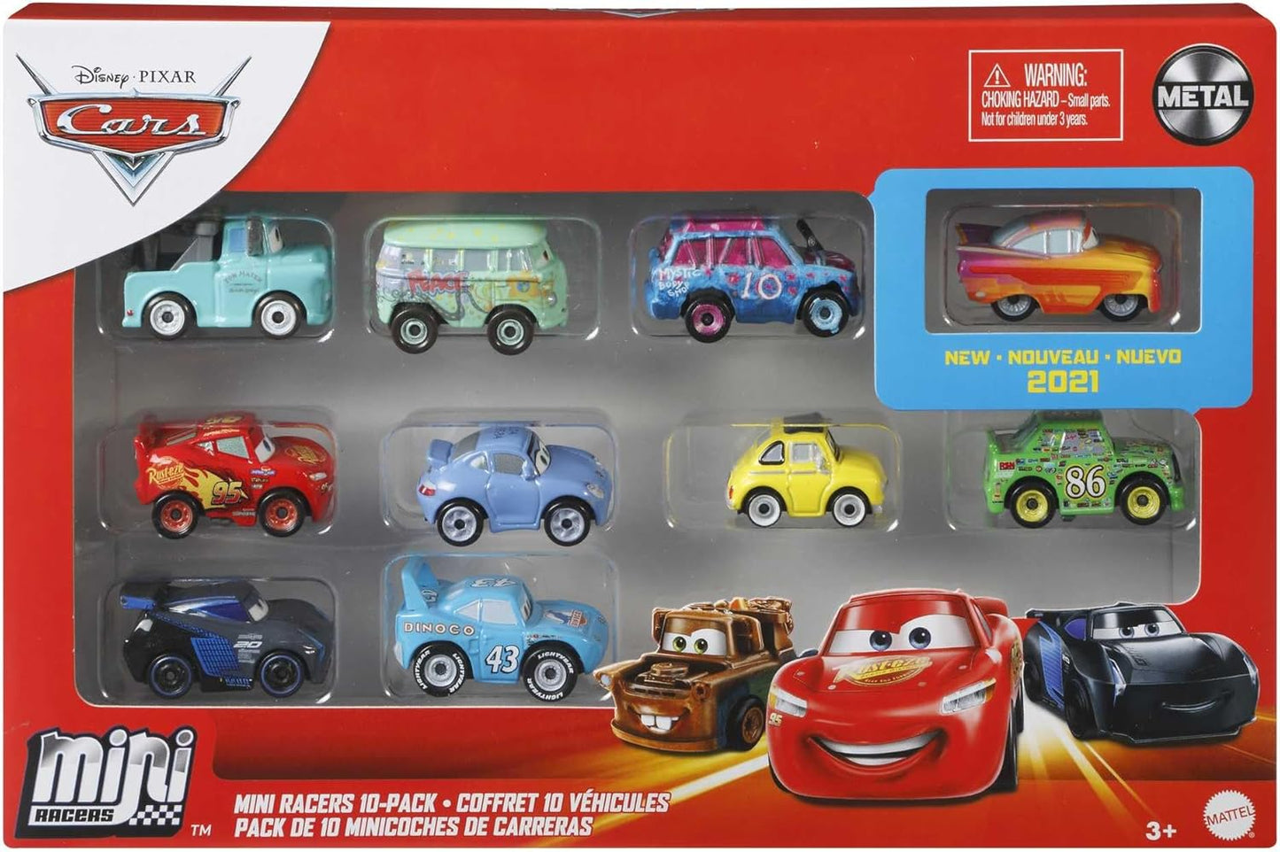 Disney Pixar Cars - Mini Racers (10 Stück), Mini