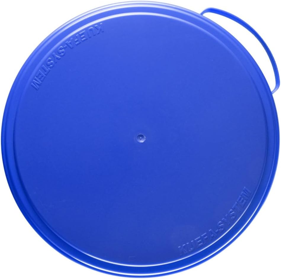 Müllsackständer mit flachem Deckel, Blau