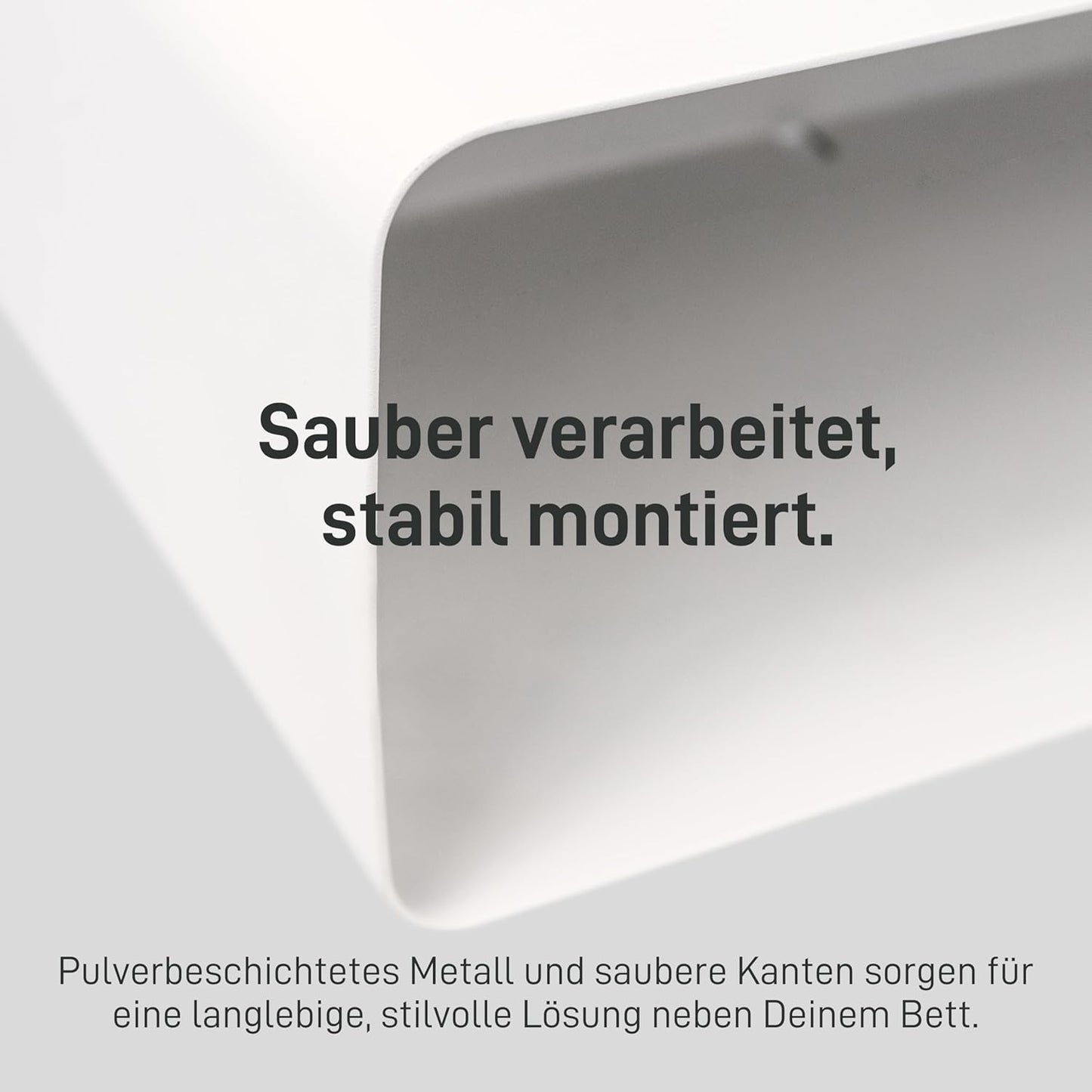 Schwebender Nachttisch, Weiss