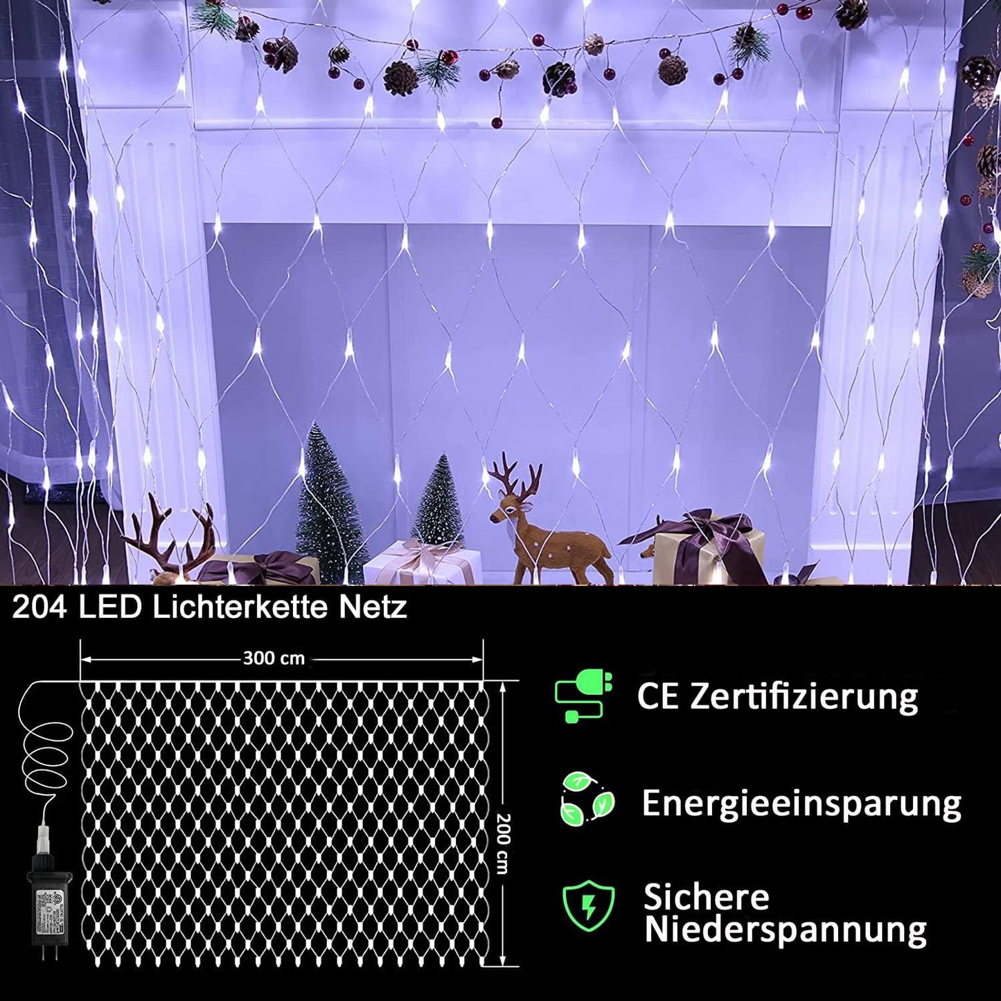 Lichternetz, Kaltweiss