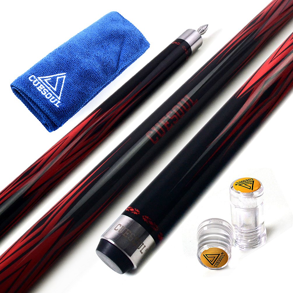 2-teiliger Billiard Queue, Schwarz 11.5mm