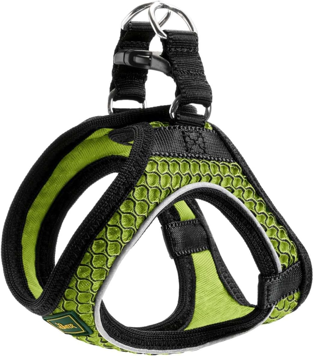 Hilo Comfort Hundegeschirr mit Reflektoren, Limette 33 - 36 cm