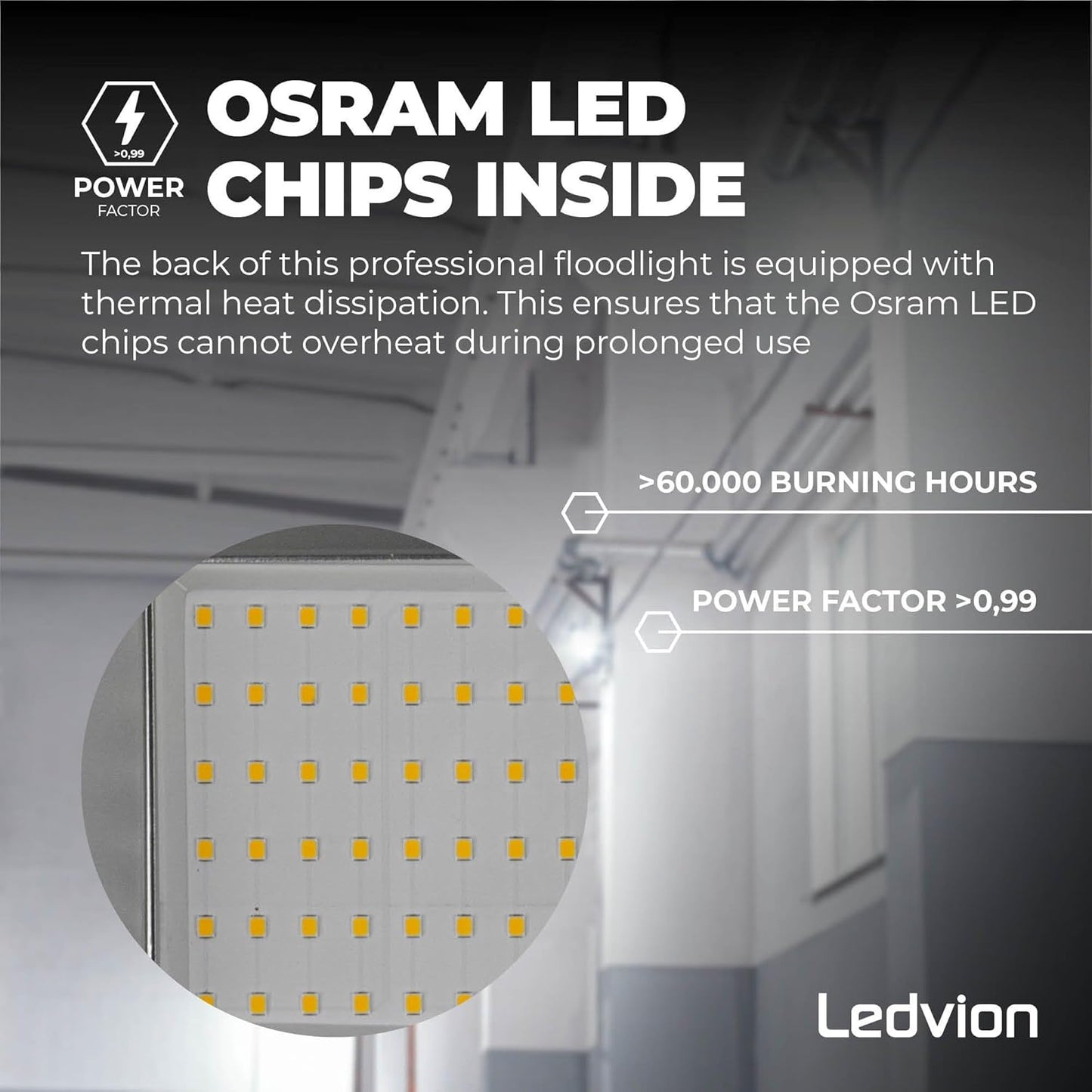 LED Flutlichtstrahler LV50009, 4000k / 100W