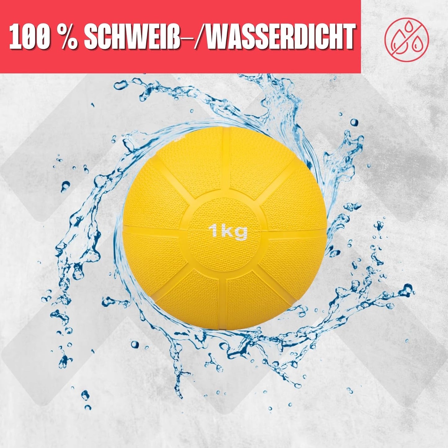 Medizinball, Gelb - 1kg
