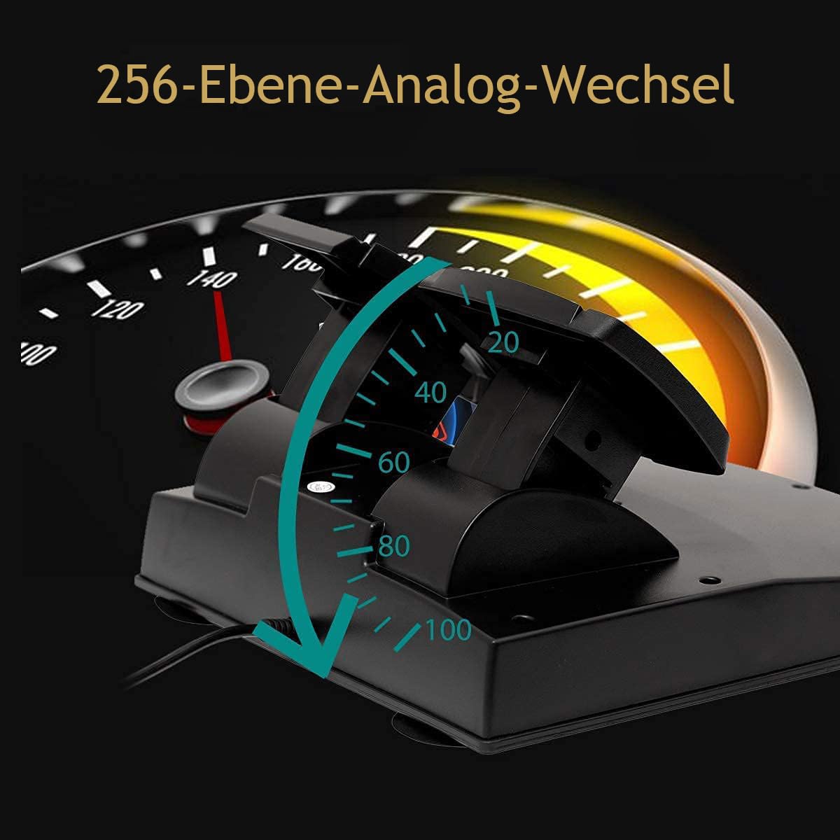 R270 Gaming Lenkrad mit Pedalen und Vibrationseffekt (270°)