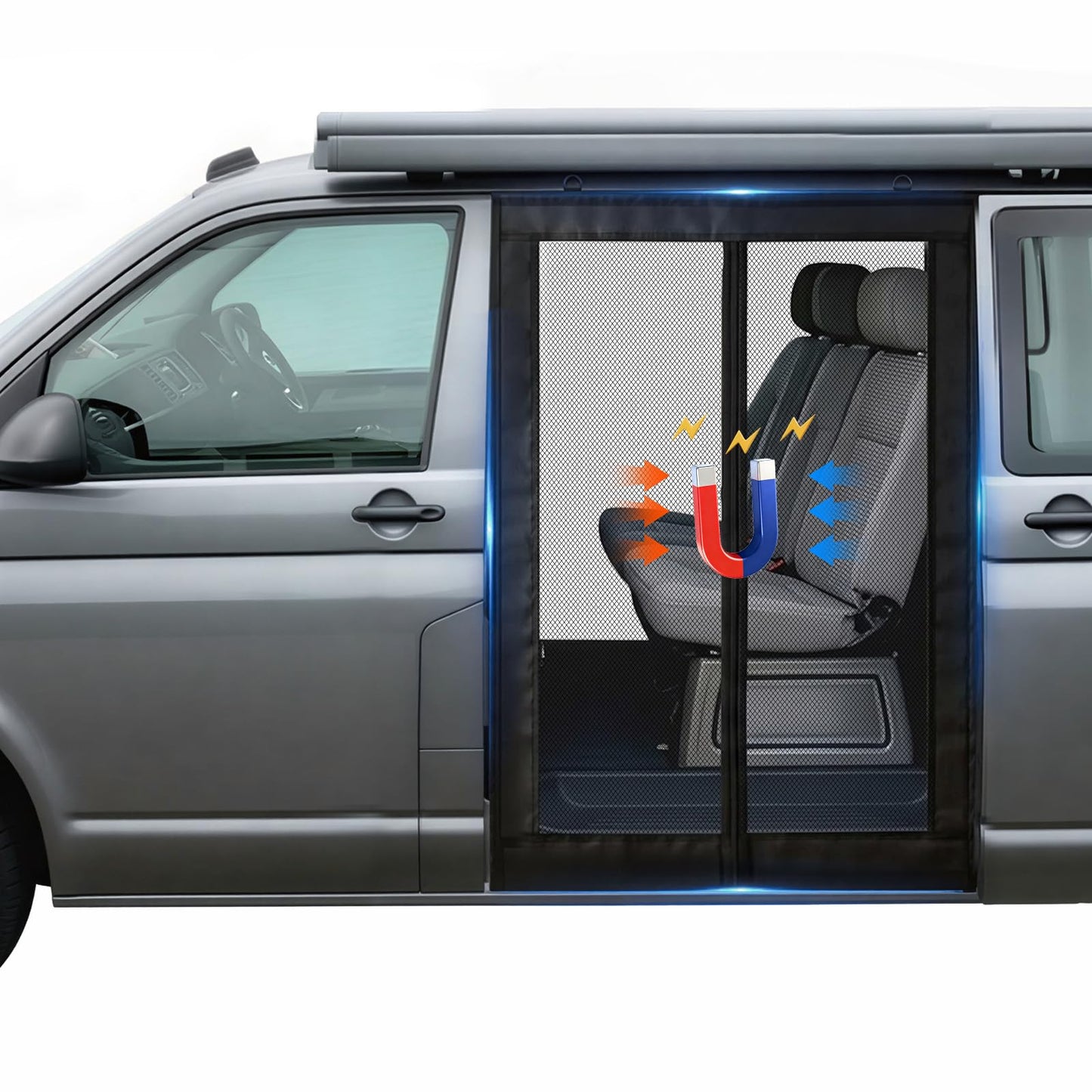 Magnetisches Moskitonetz für VW T5 und T6 Schiebetür, Schiebetür