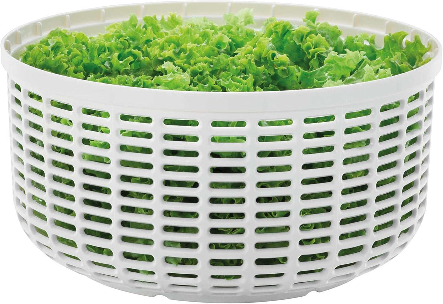 Salatschleuder mit Kurbelmechanismus, Grün