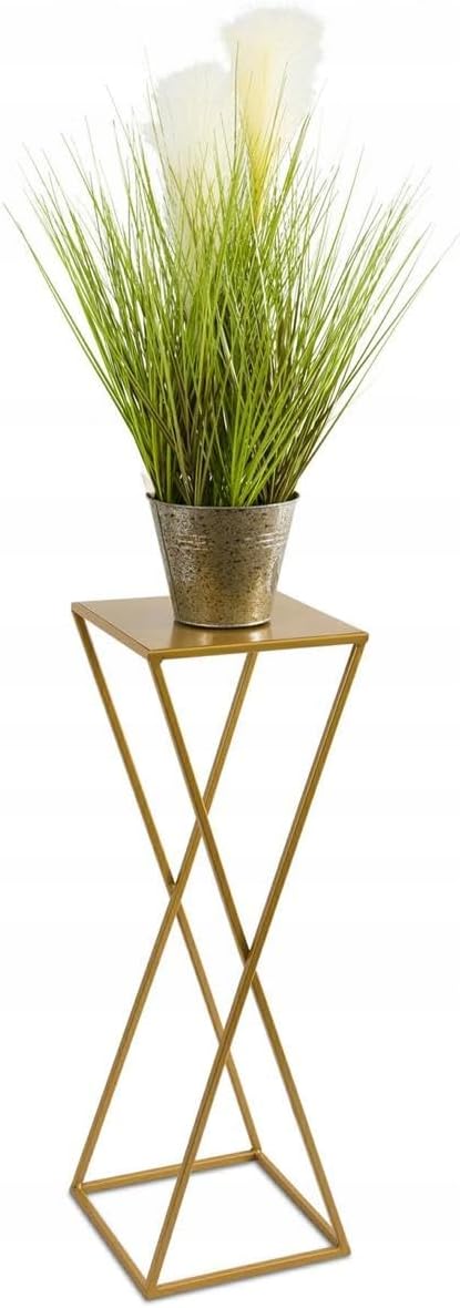 Geometrischer Blumenständer, Gold 70 cm
