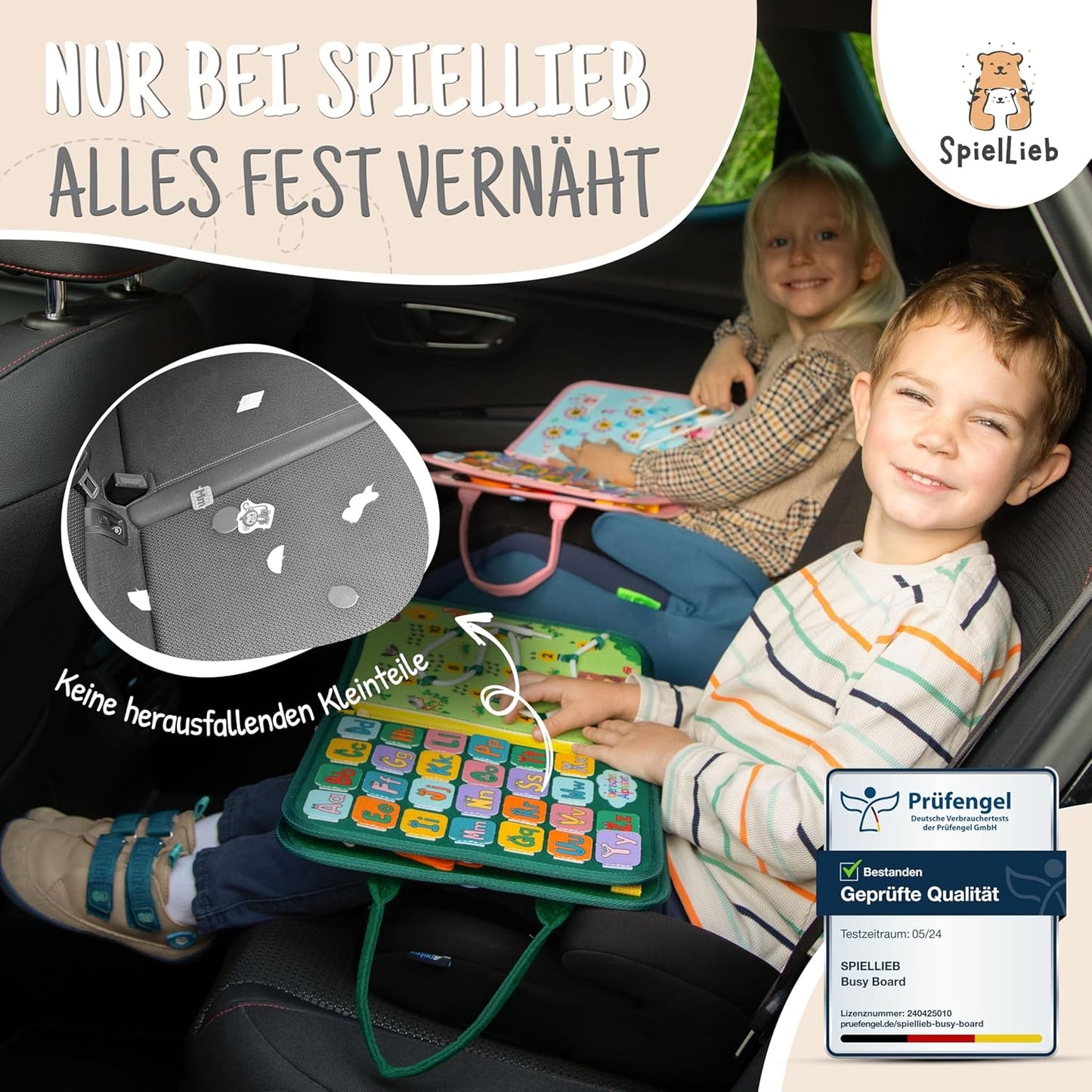 Montessori Busy Board ab 3 Jahren - Activity Spielzeug, grün