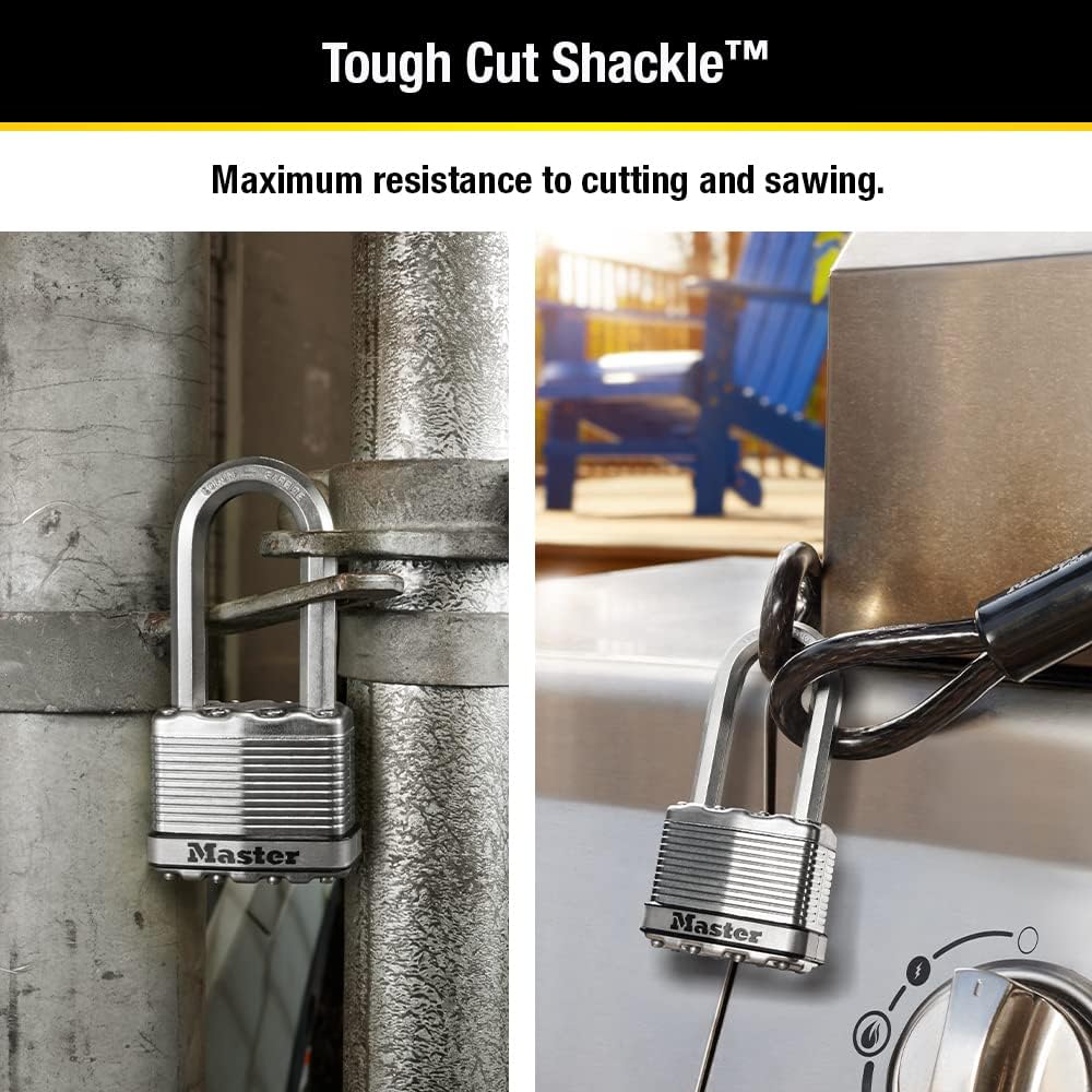 3er Set M5XTRILH Vorhängeschloss, 3 Pack, Keyed-Alike 3 Stück