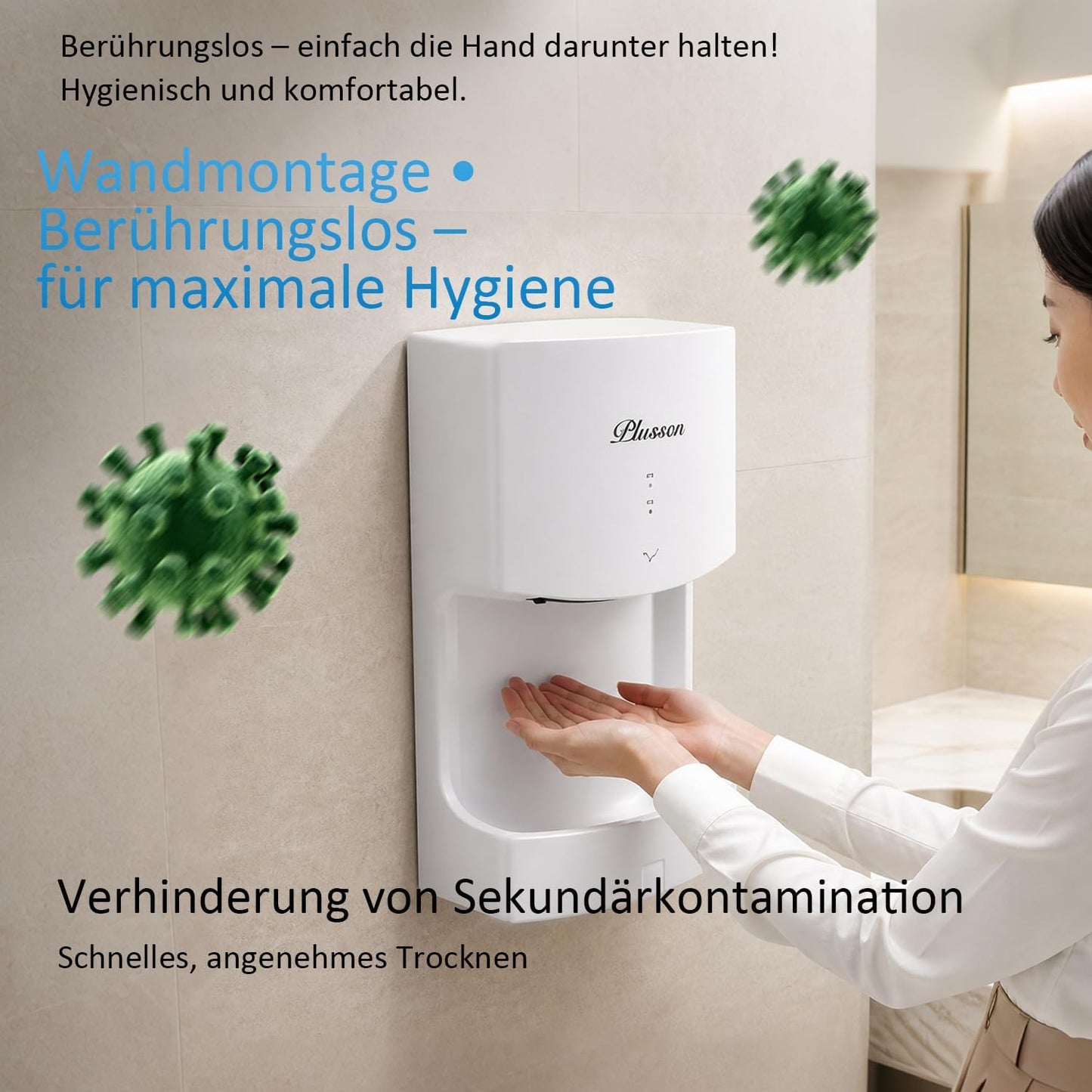 Automatischer Händetrockner mit Infrarot-Sensor