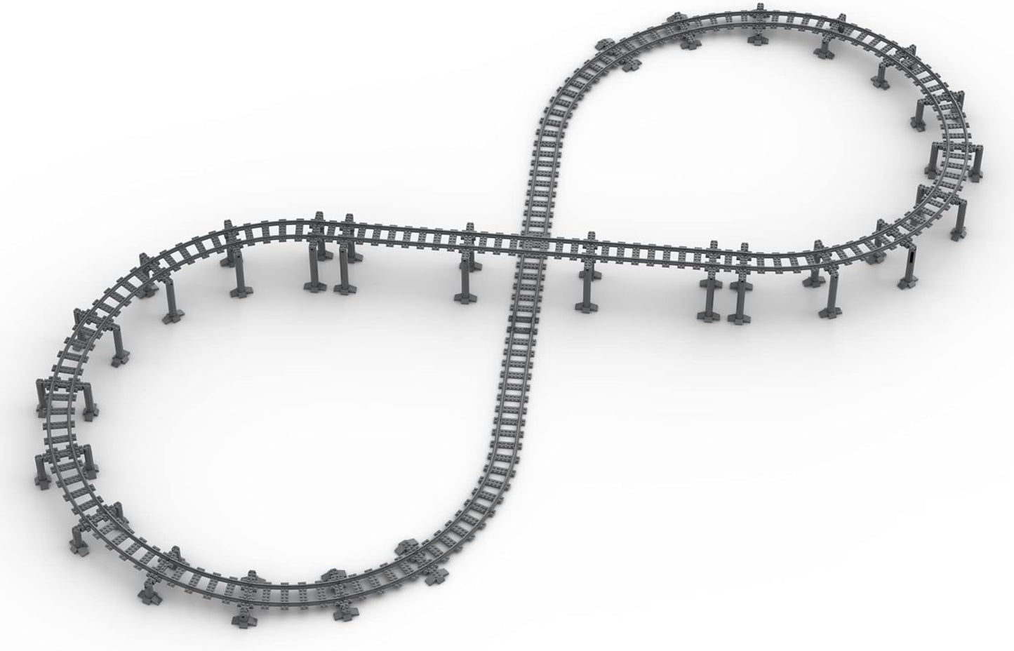 Stützpfeiler-Set für Lego City Züge, Infinity Loop, Infinity Loop