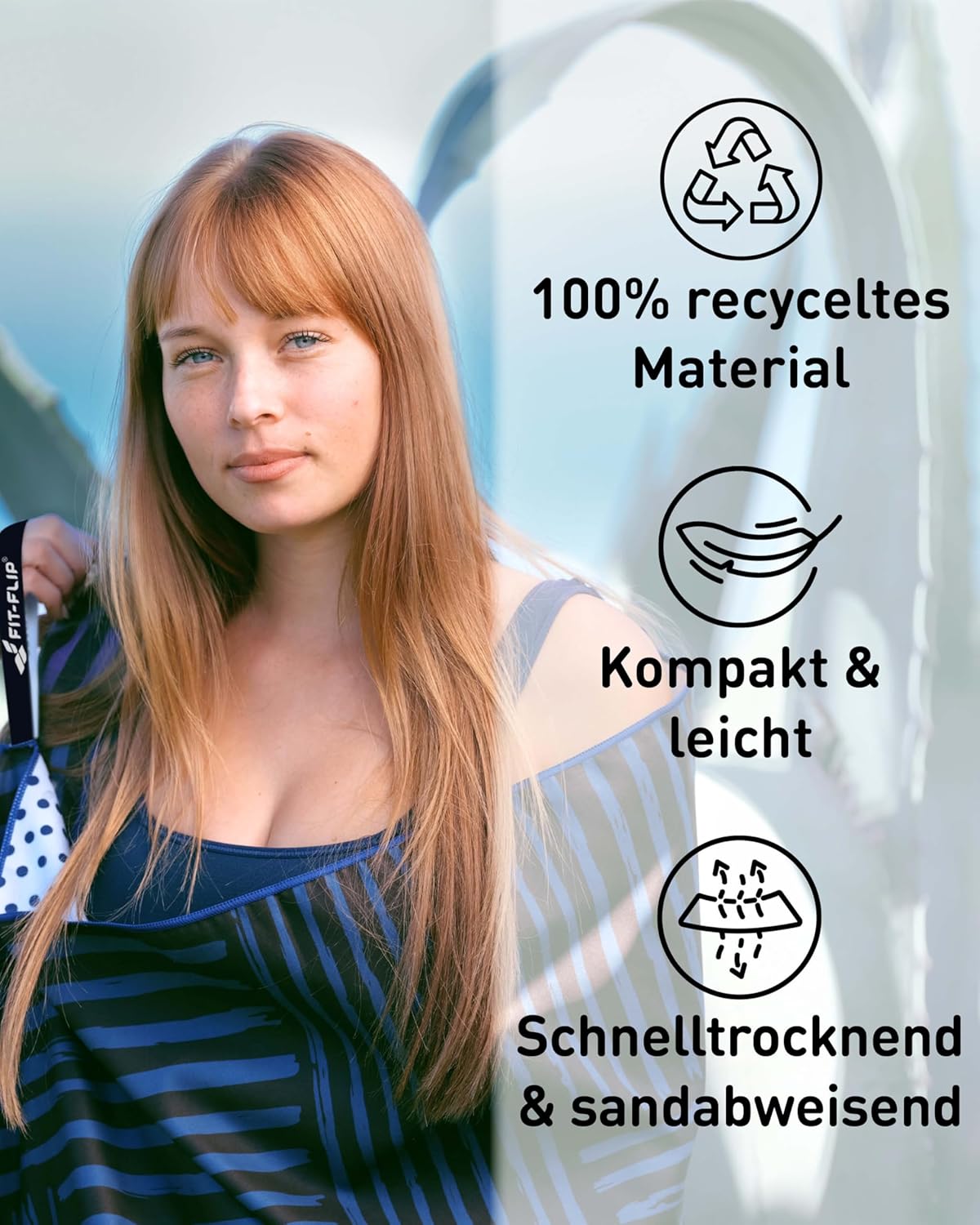 Schnelltrocknendes Strandhandtuch, 160cm x 90cm 17 Stairs