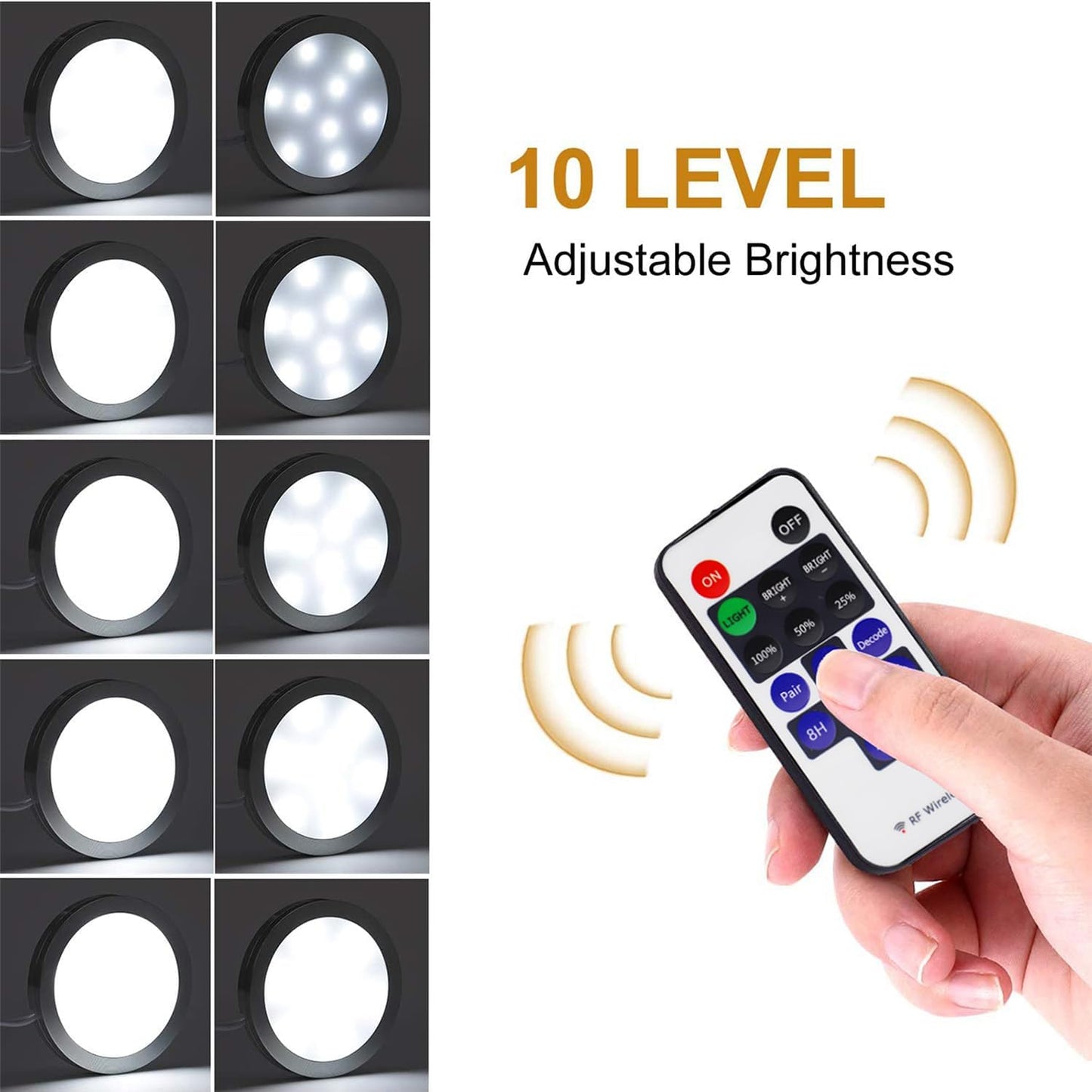 LED Schrankleuchten-Set mit Fernbedienung, Tagesweiss 6000k