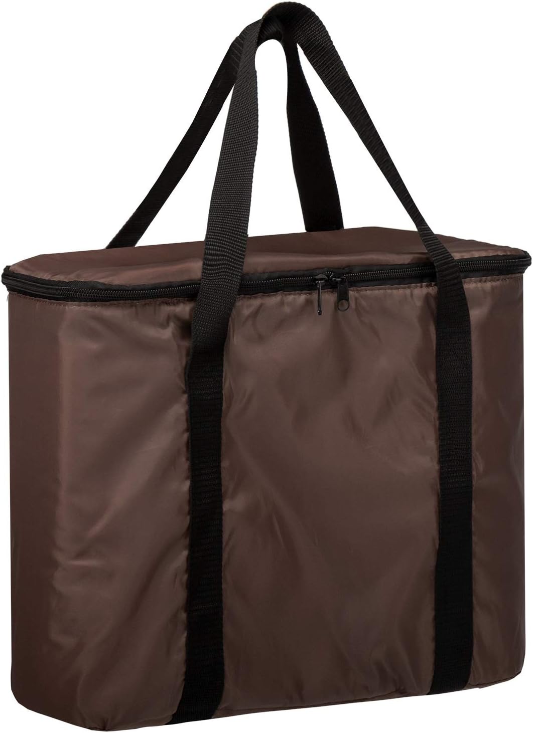 2-in-1 Einkaufstasche mit Isoliertasche, Braun Hellblau