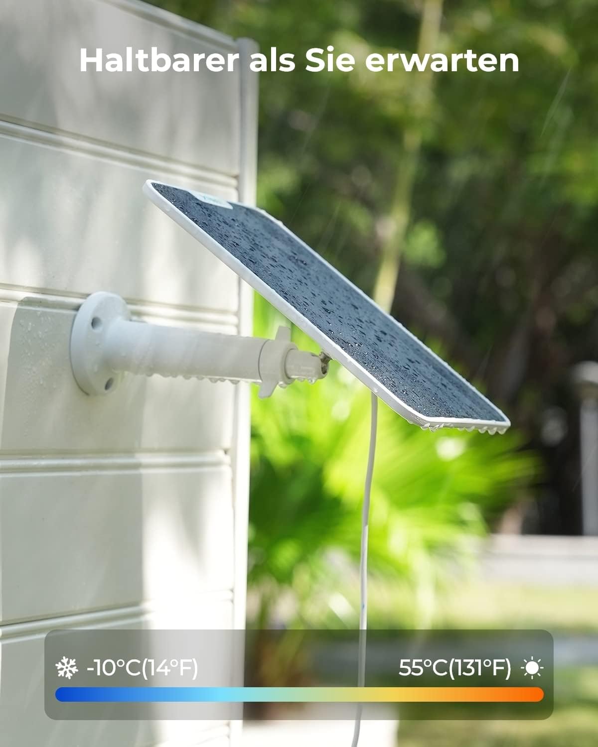 Solarpanel für Akku-Überwachungskameras, Weiss