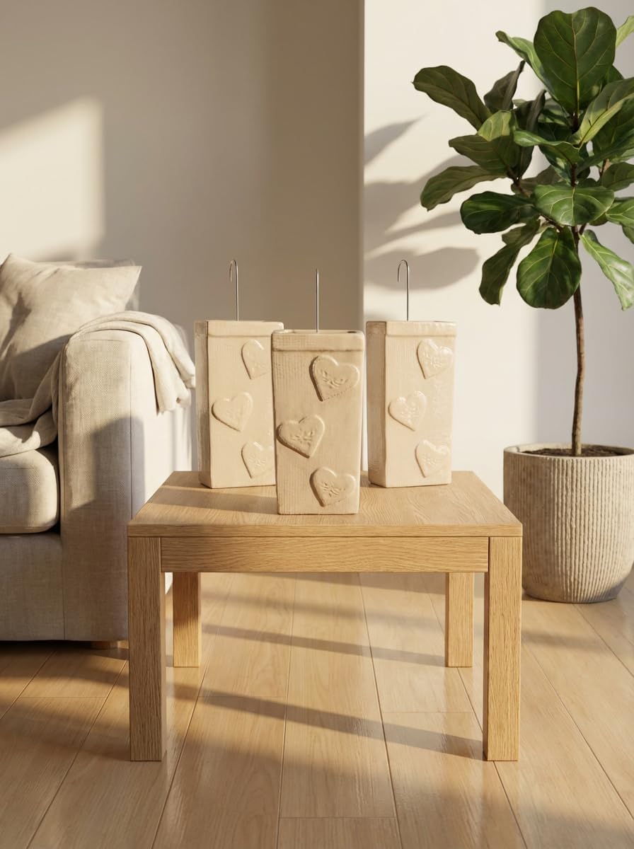 3er-Set Luftbefeuchter für Heizkörper, Beige