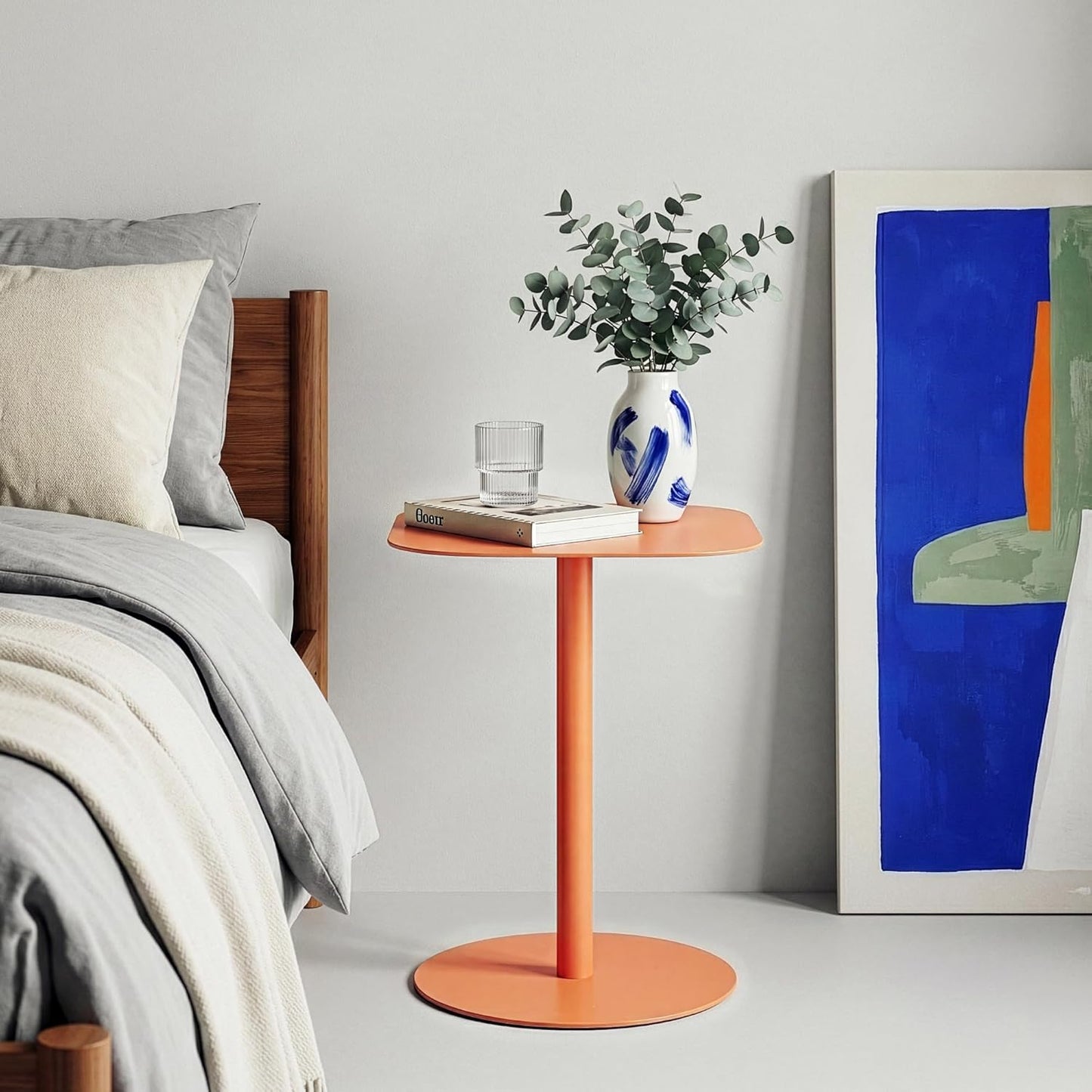 Beistelltisch Nastätten, Orange Quadratisch