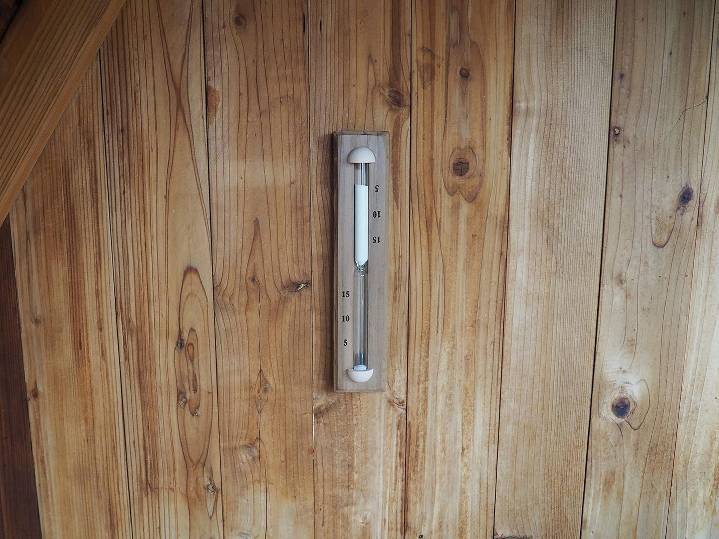 Rotierender Sauna-Sandtimer für 15 Minuten, 15 Minutes Weiss
