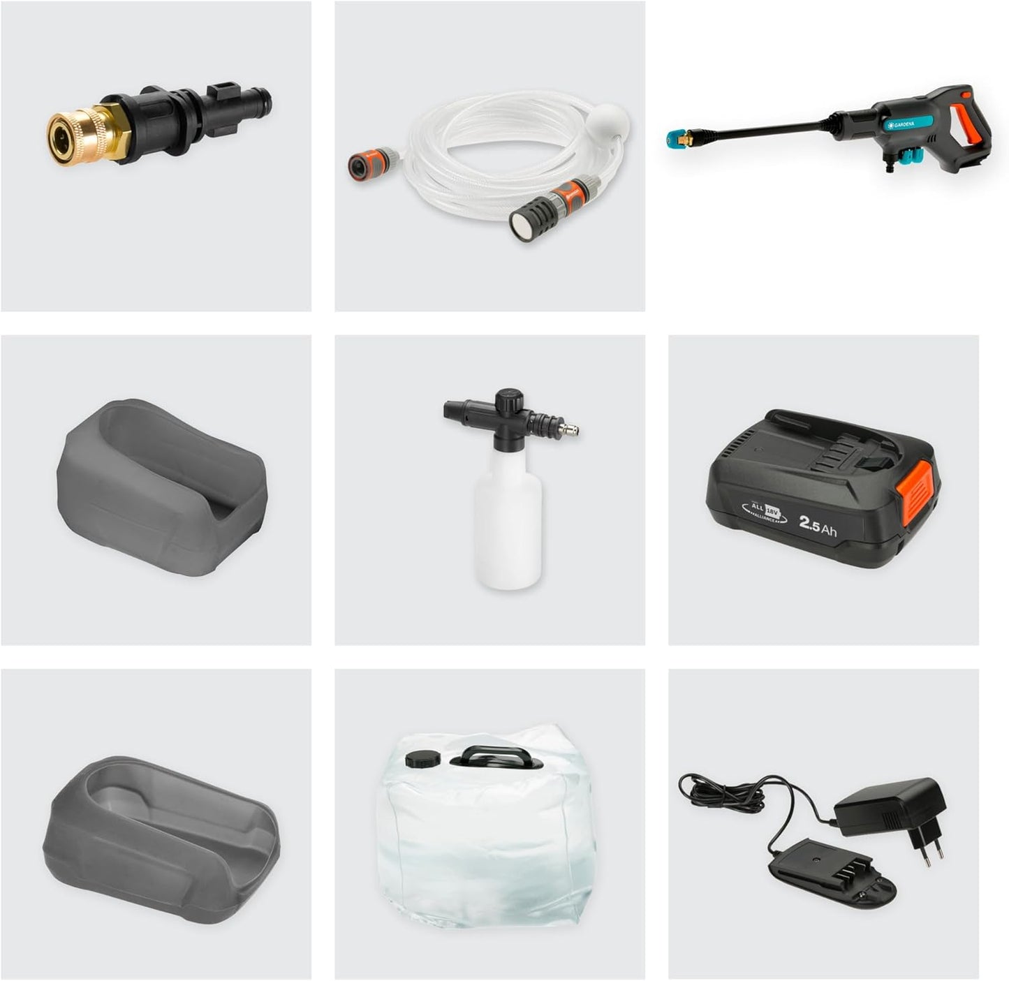Akku-Mitteldruckreiniger AquaClean 24/18V Set, mit Akku und Zubehör