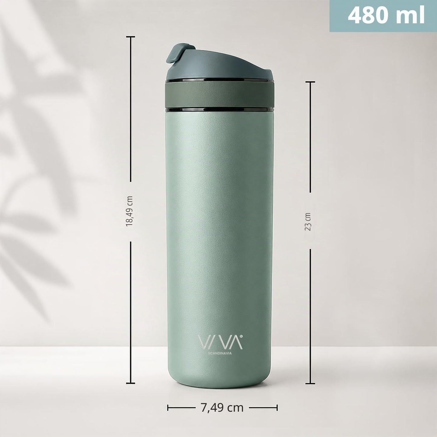 Doppelwandiger Thermobecher mit Sieb, Mintz