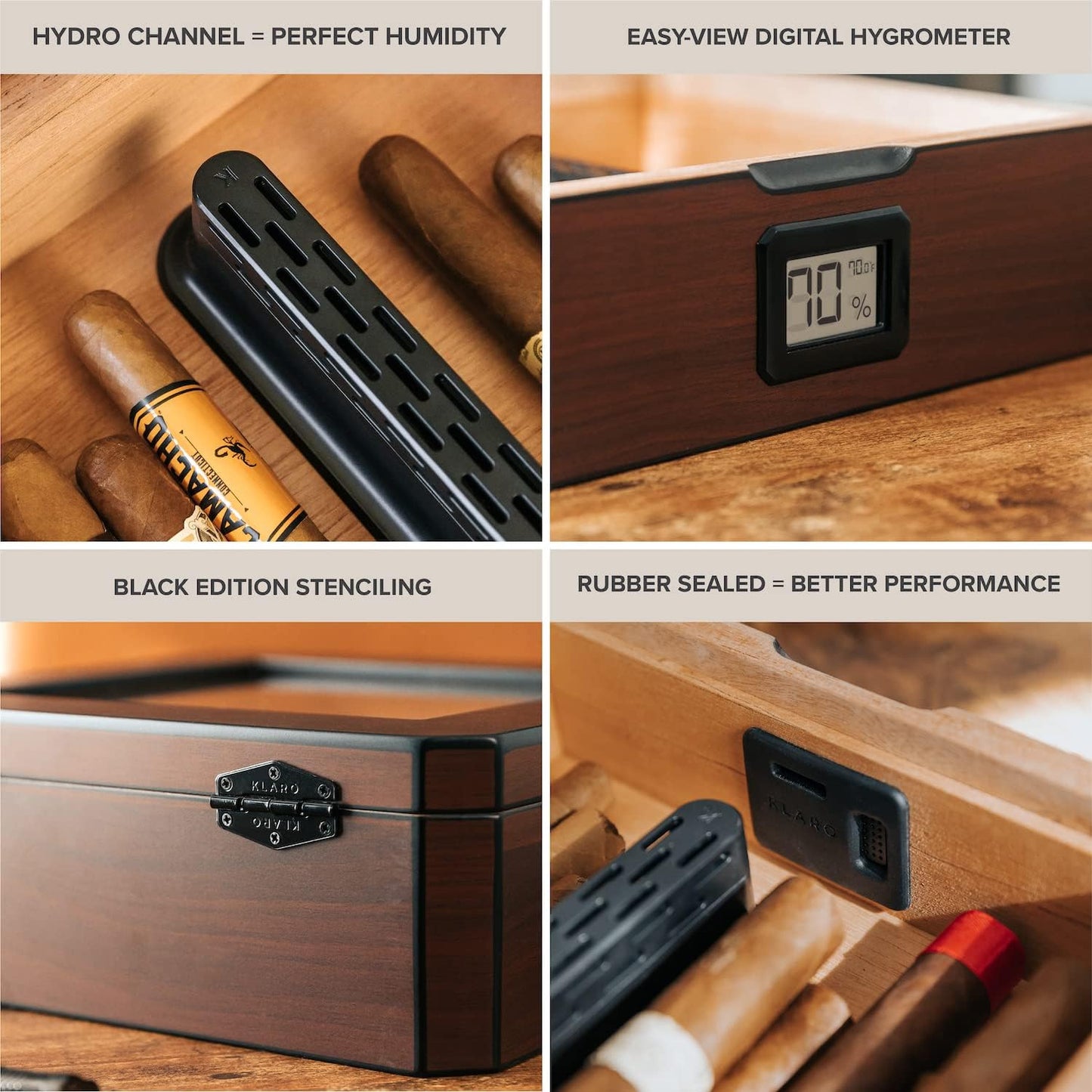 Mag Glass Humidor, Braun