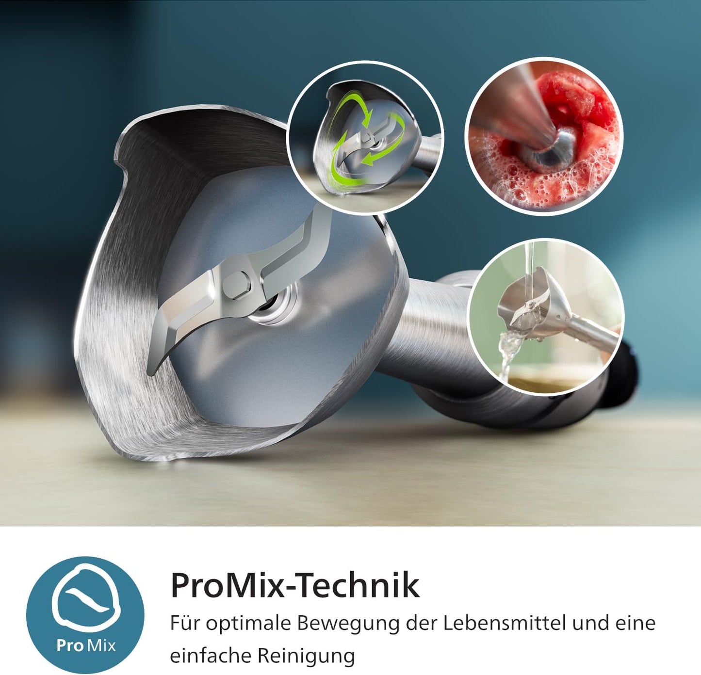 Stabmixer-Set mit Zubehör, 1200W, ProMix-Technologie, + Zerkleinerer, Kompakthacker, Schneebesen