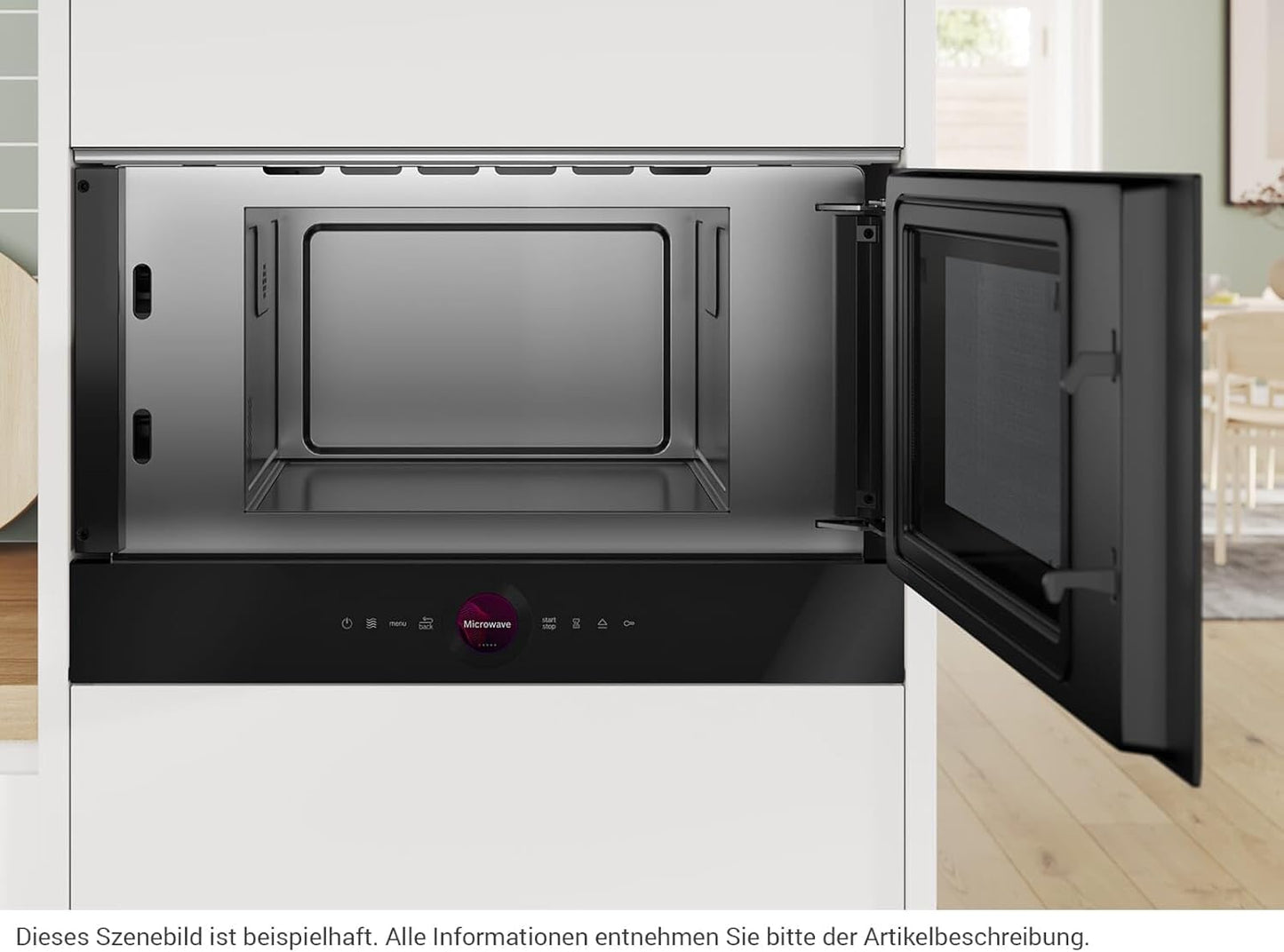 Einbau-Mikrowelle BFR7221B1, Serie 8 Schwarz 60 cm Breite