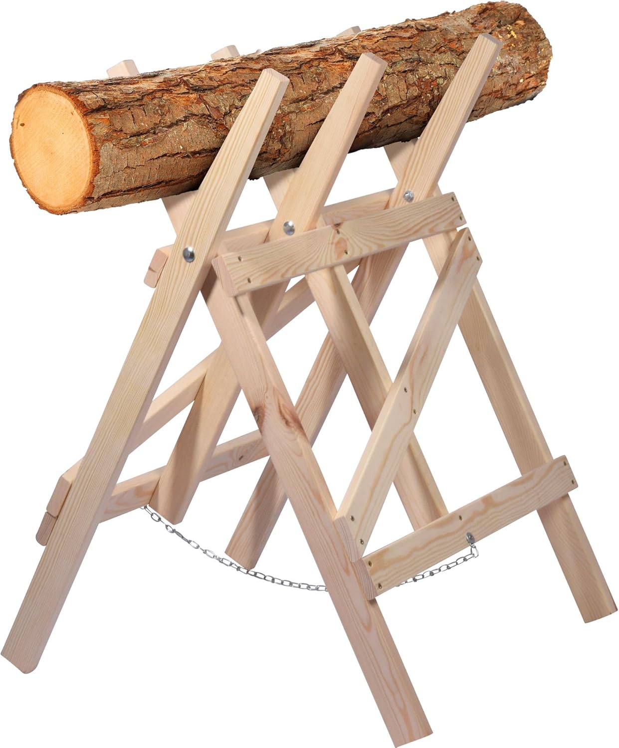 Klappbarer Sägebock für Kaminholz