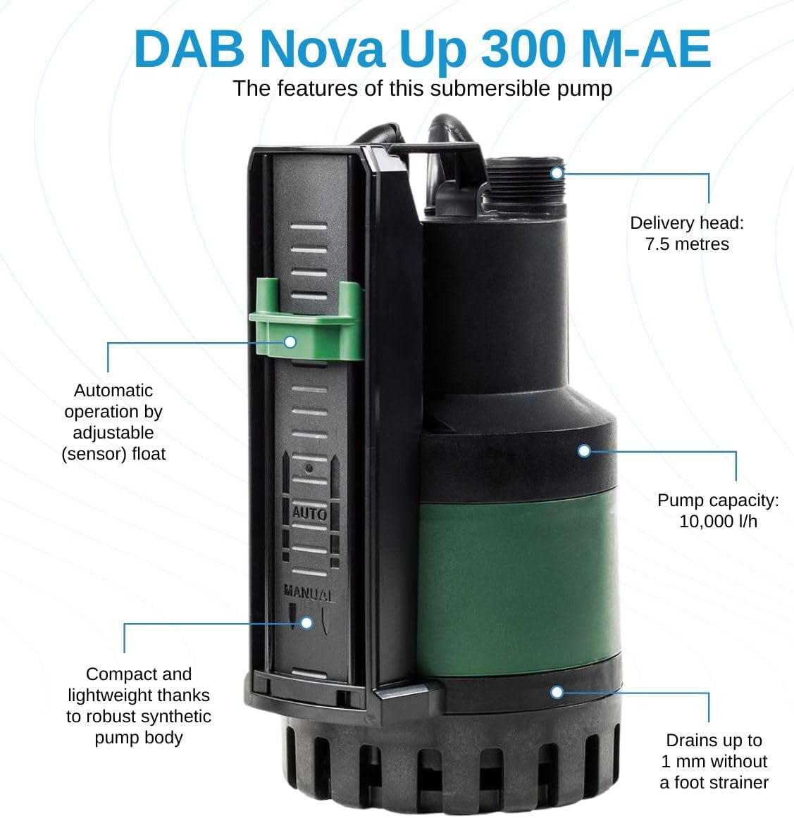 Tauchpumpe Nova Up 300 M-AE mit Sensor