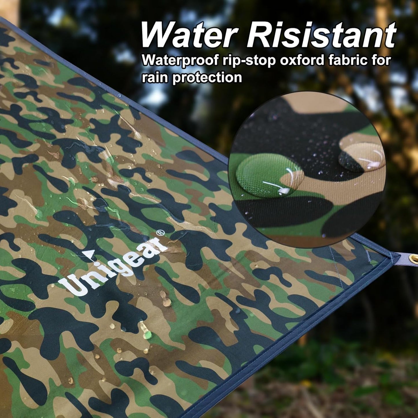 Wasserdichtes Tarp, Camouflage - Gelb/Grün 3x5 m