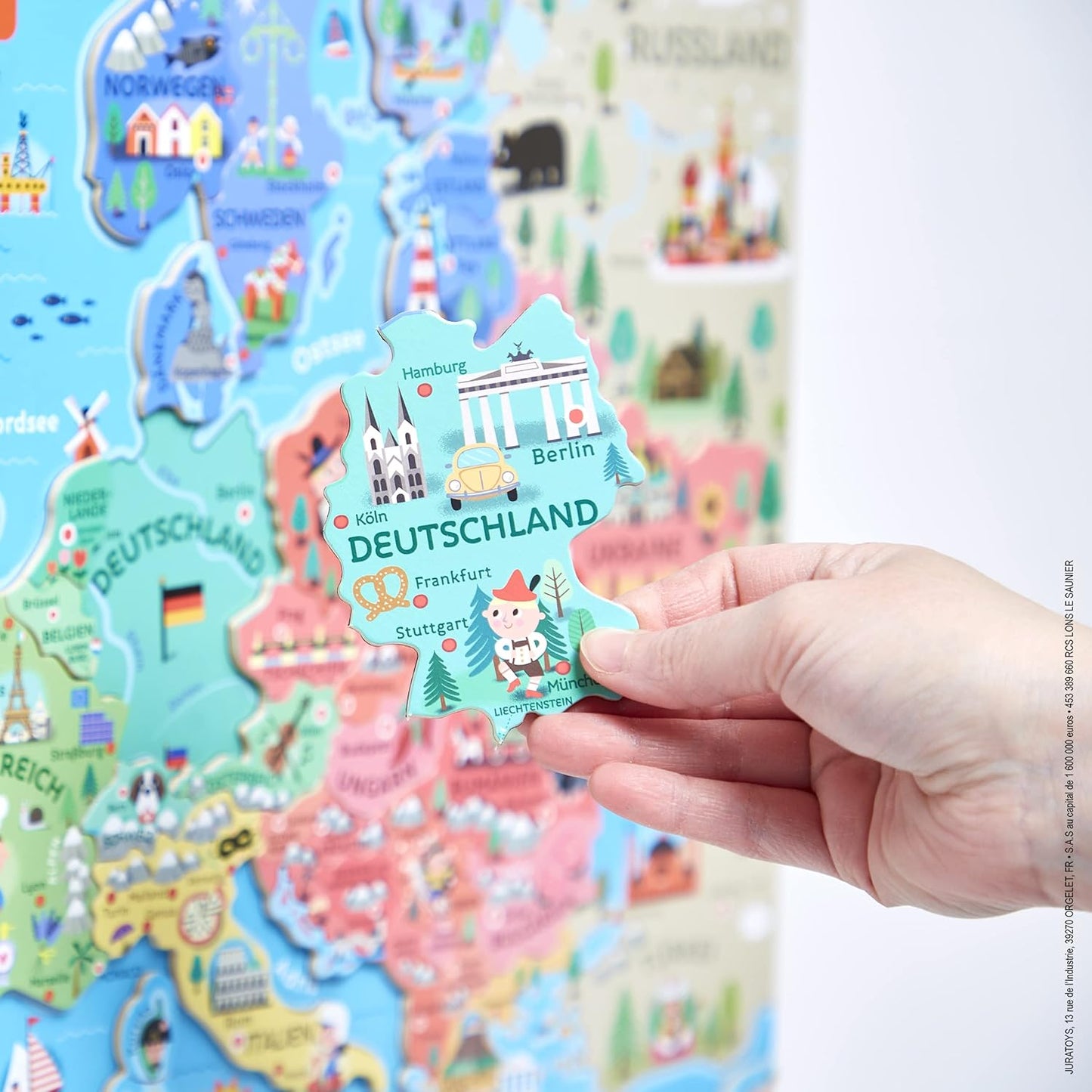 Magnetische Karte Europa, Deutsche