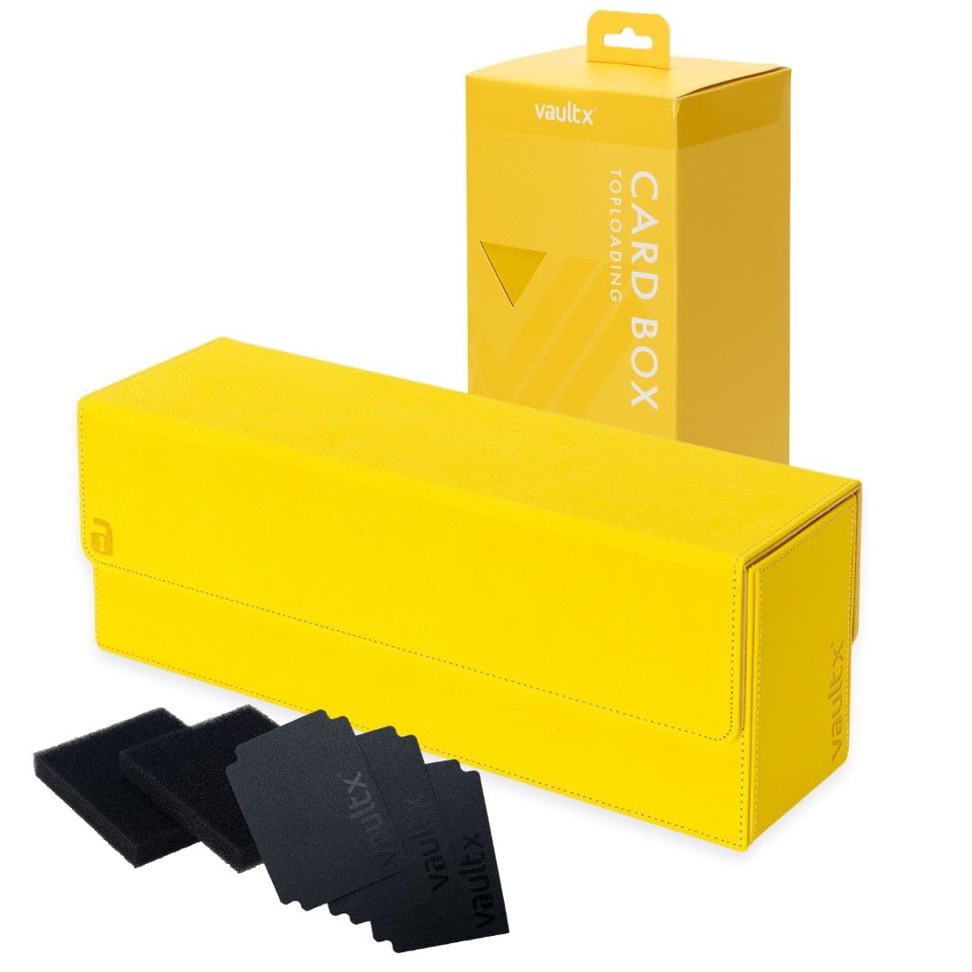 Aufbewahrungsbox für Trading Cards, mit Trennwänden, Yellow