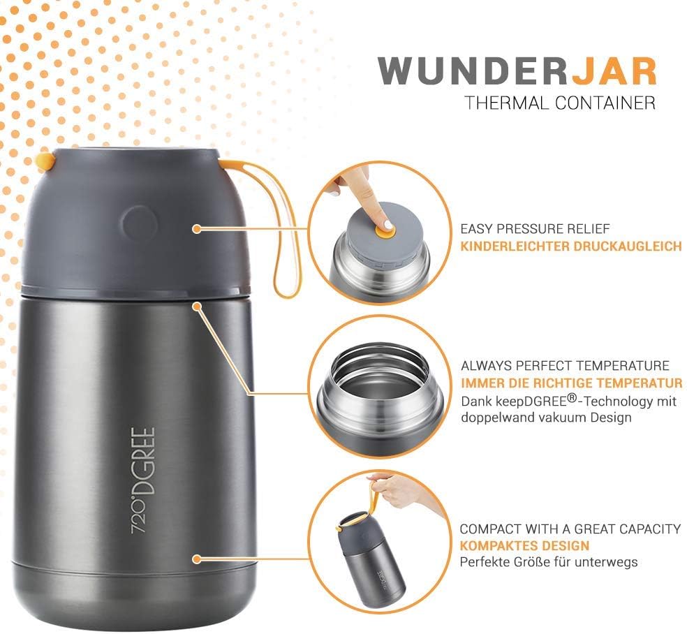 Thermobehälter für Speisen, 730ml Isolierbehälter, 730 ml Stone Gray | Grau