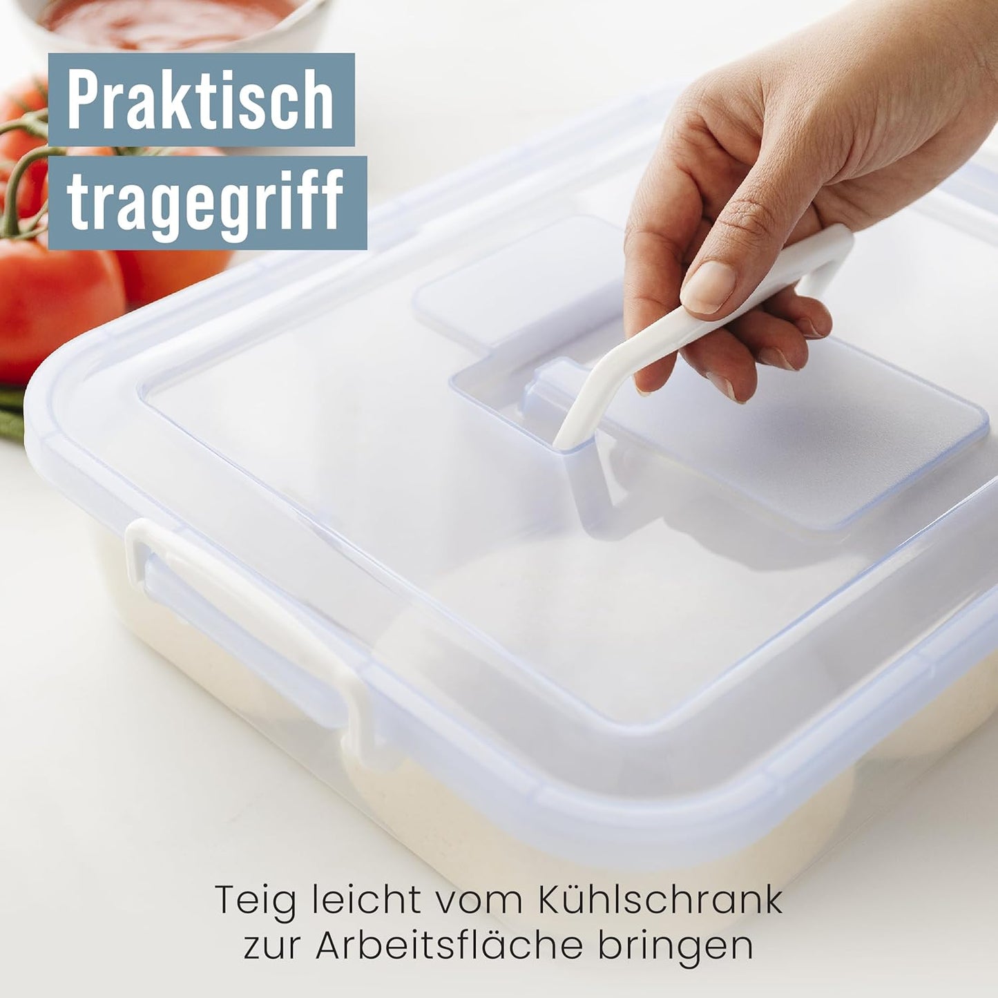 2er-Set Gärbox für Pizzateig, Blau 35,6 x 27,9 cm (2er-Pack)