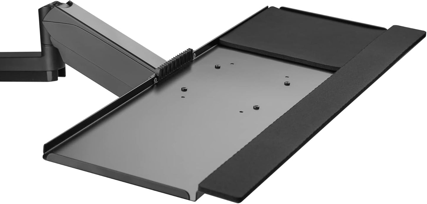 PC- und Monitorhalterung mit Tastaturablage, Halterung mit Tastaturablage Max.: 8 kg | VESA: 75x75 bis 100x100 Schwarz