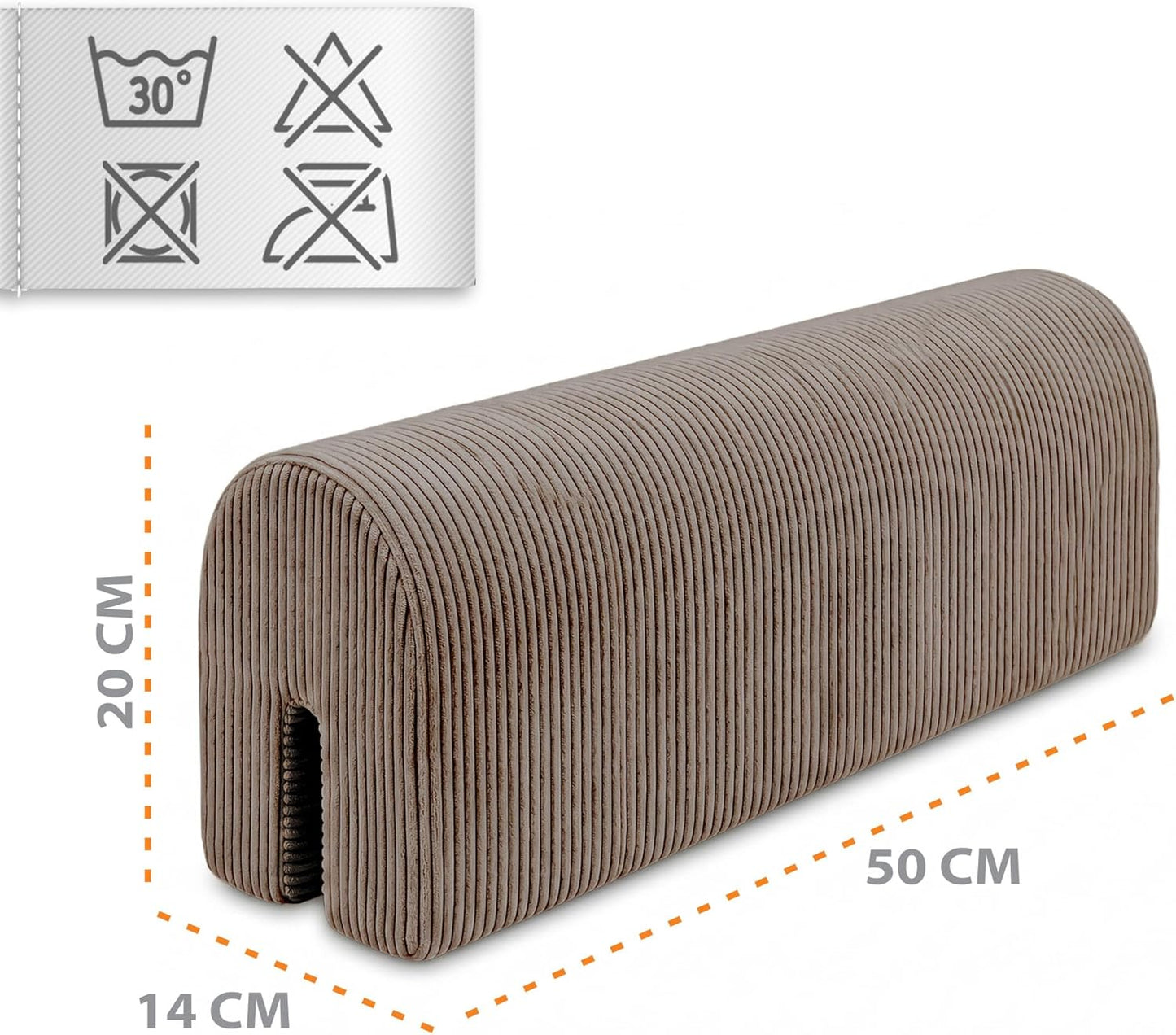 Bettkantenschutz für Kinderbetten, Braun 50 cm