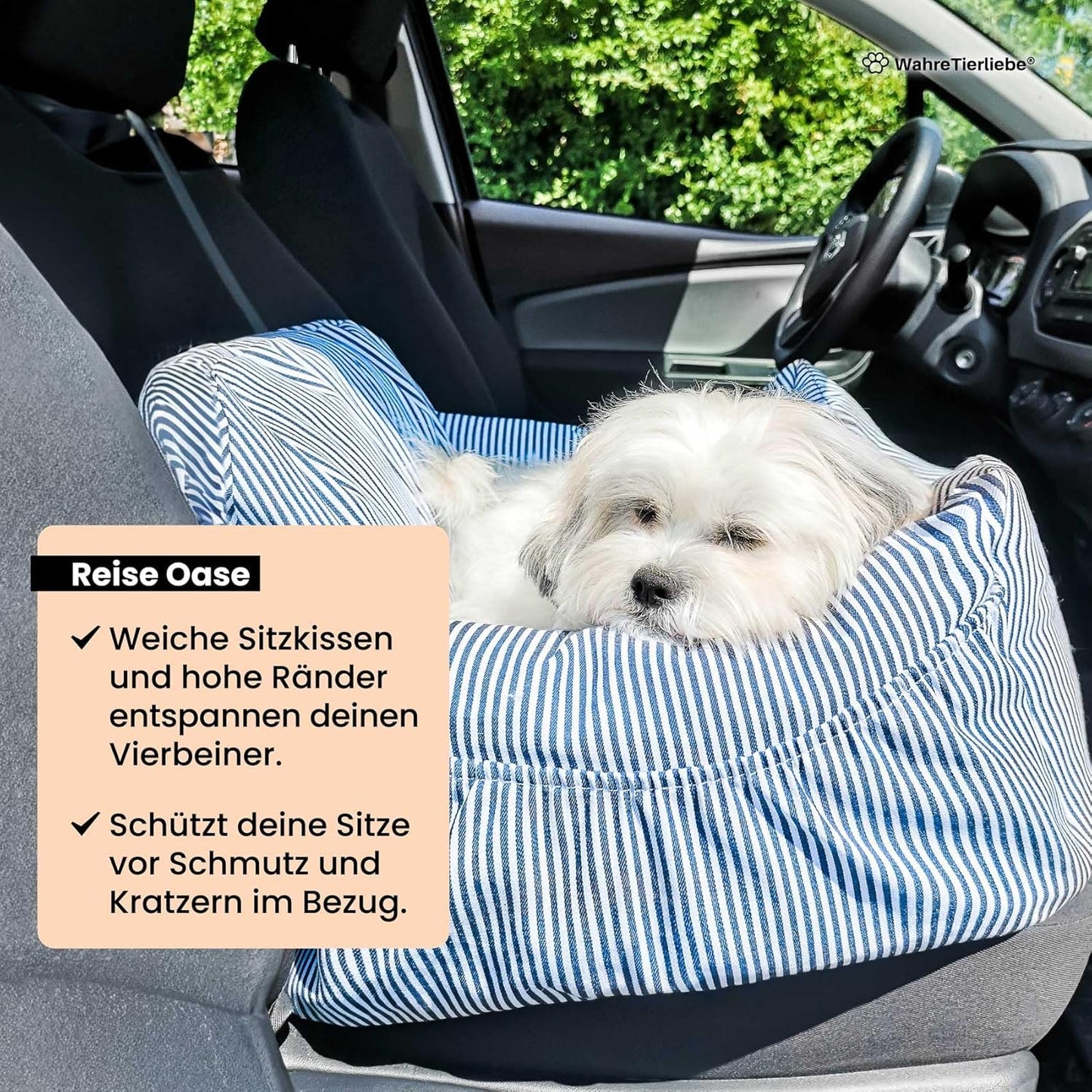 Hundeautositz mit Sicherheitsgurt, L / Rot